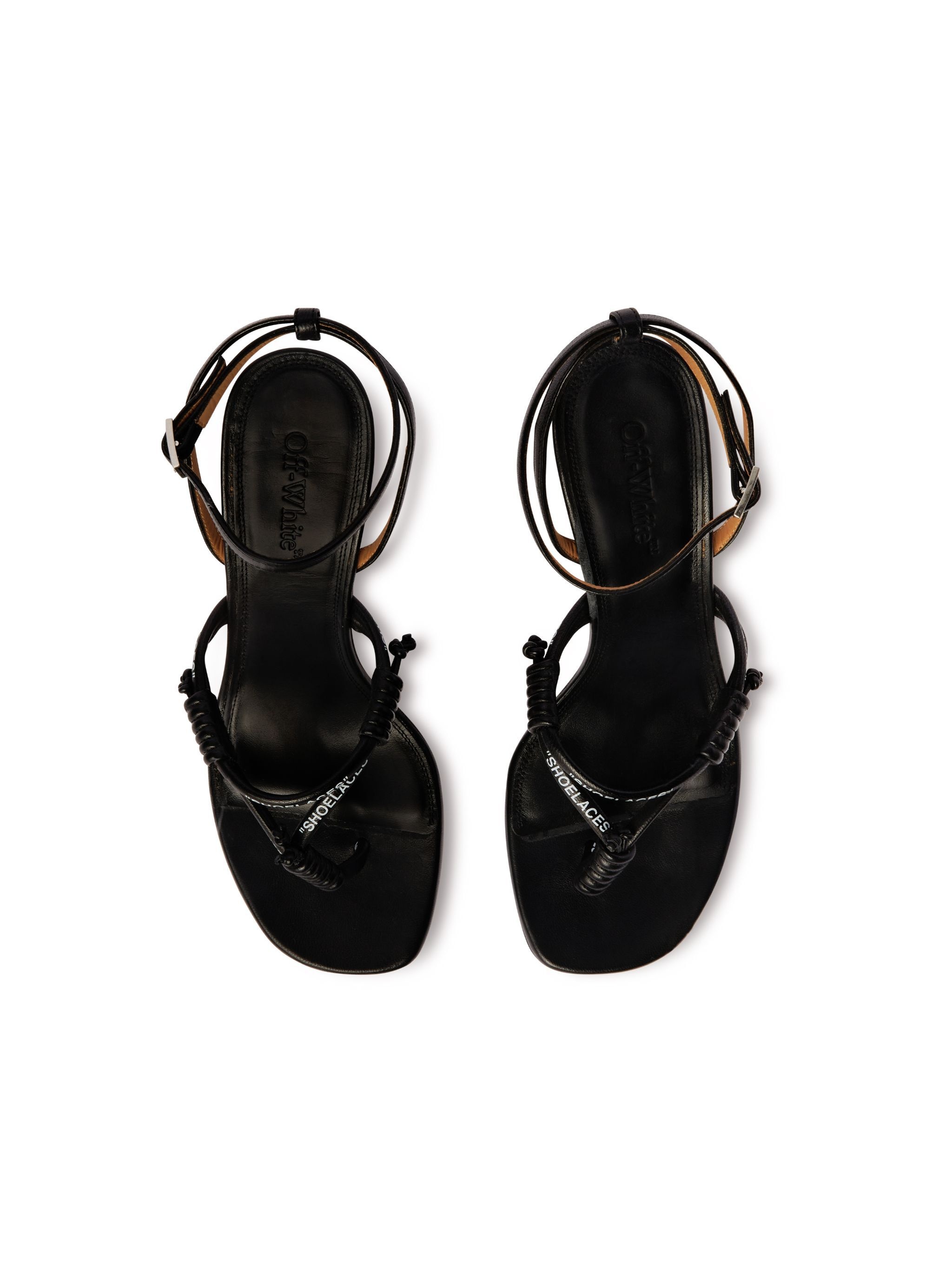 Black Allen Shoelace Sandals - 4