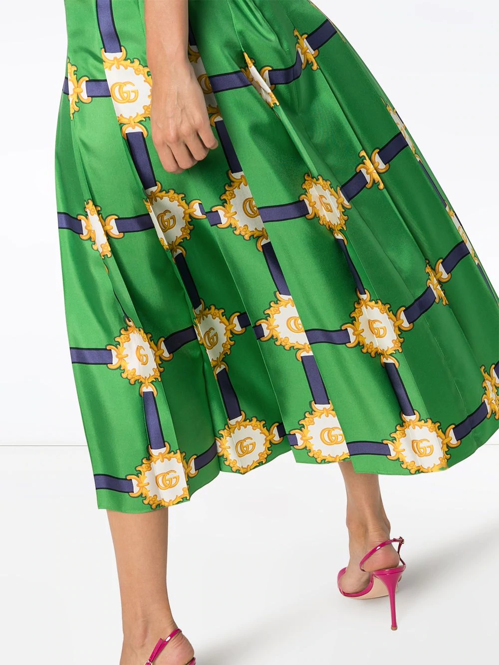 printed logo pleated skirt - 5