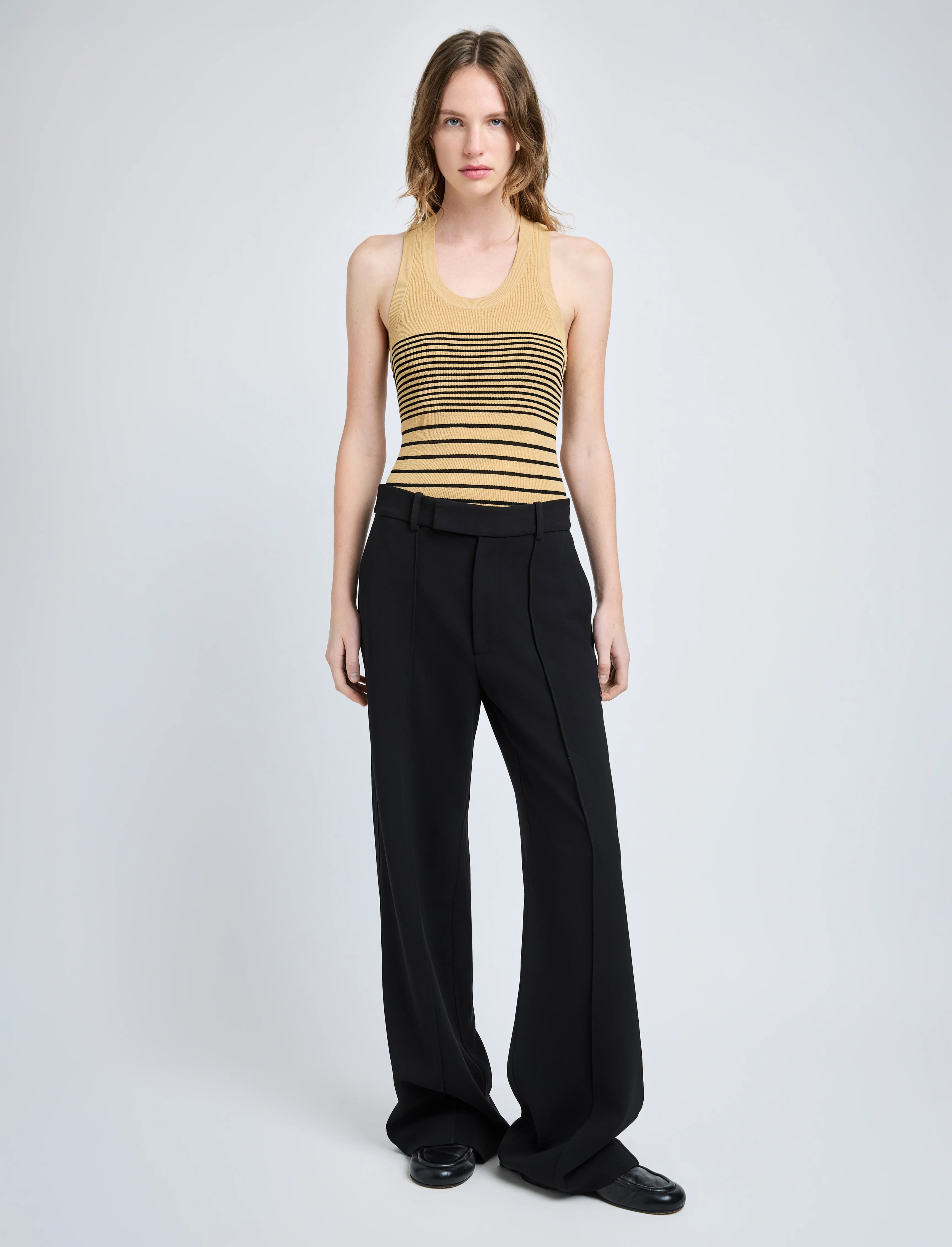 Roberts Top in Matte Viscose Rib - 3