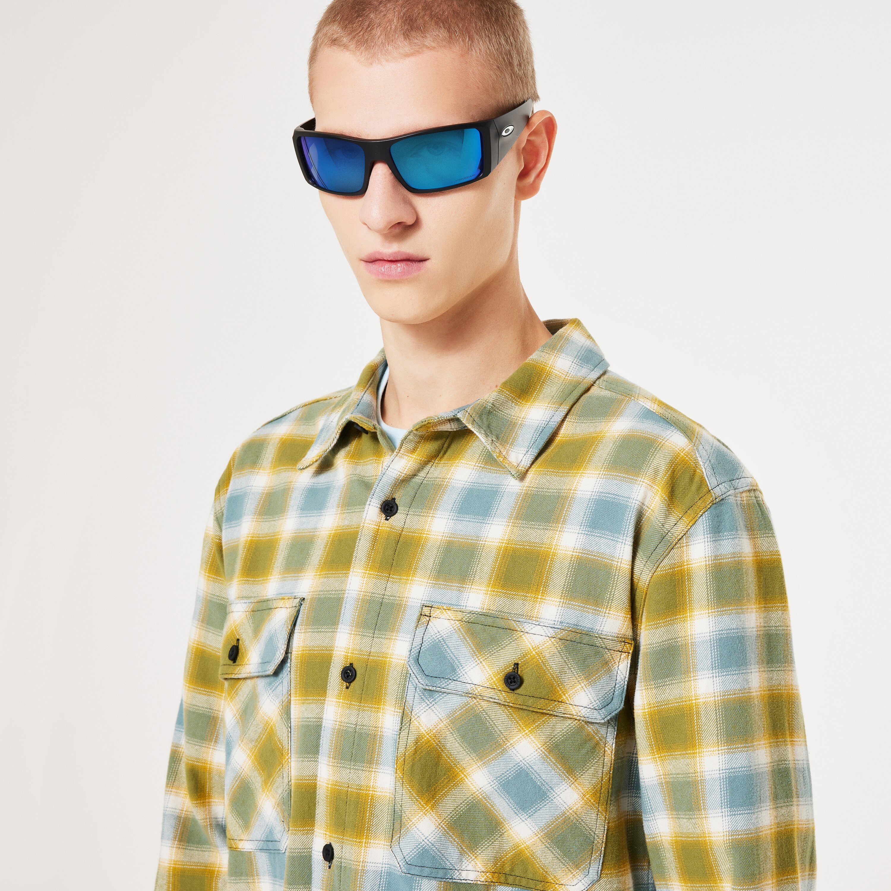 90s Plaid LS Shirt - 5