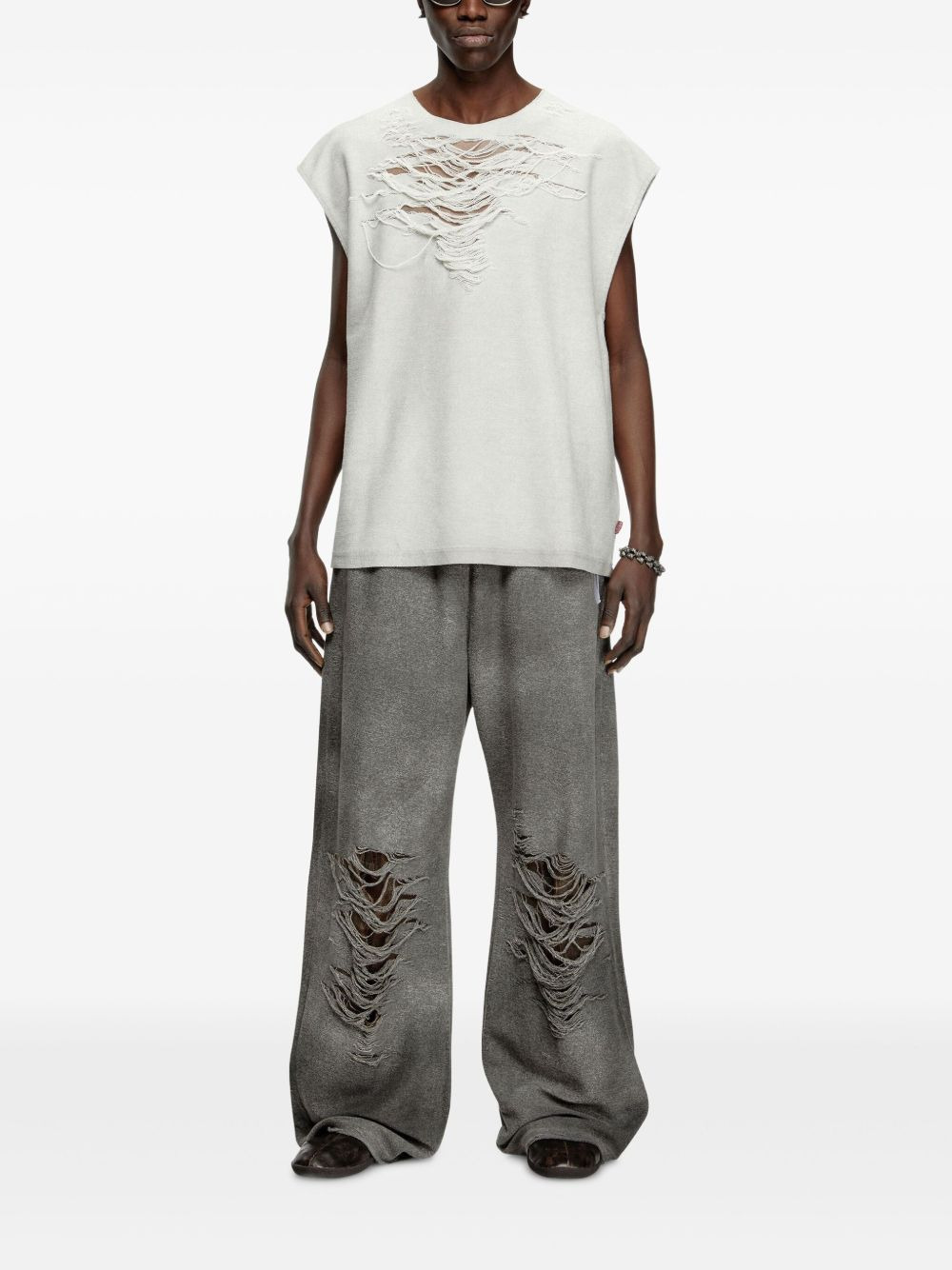 ripped-detailing T-shirt - 2