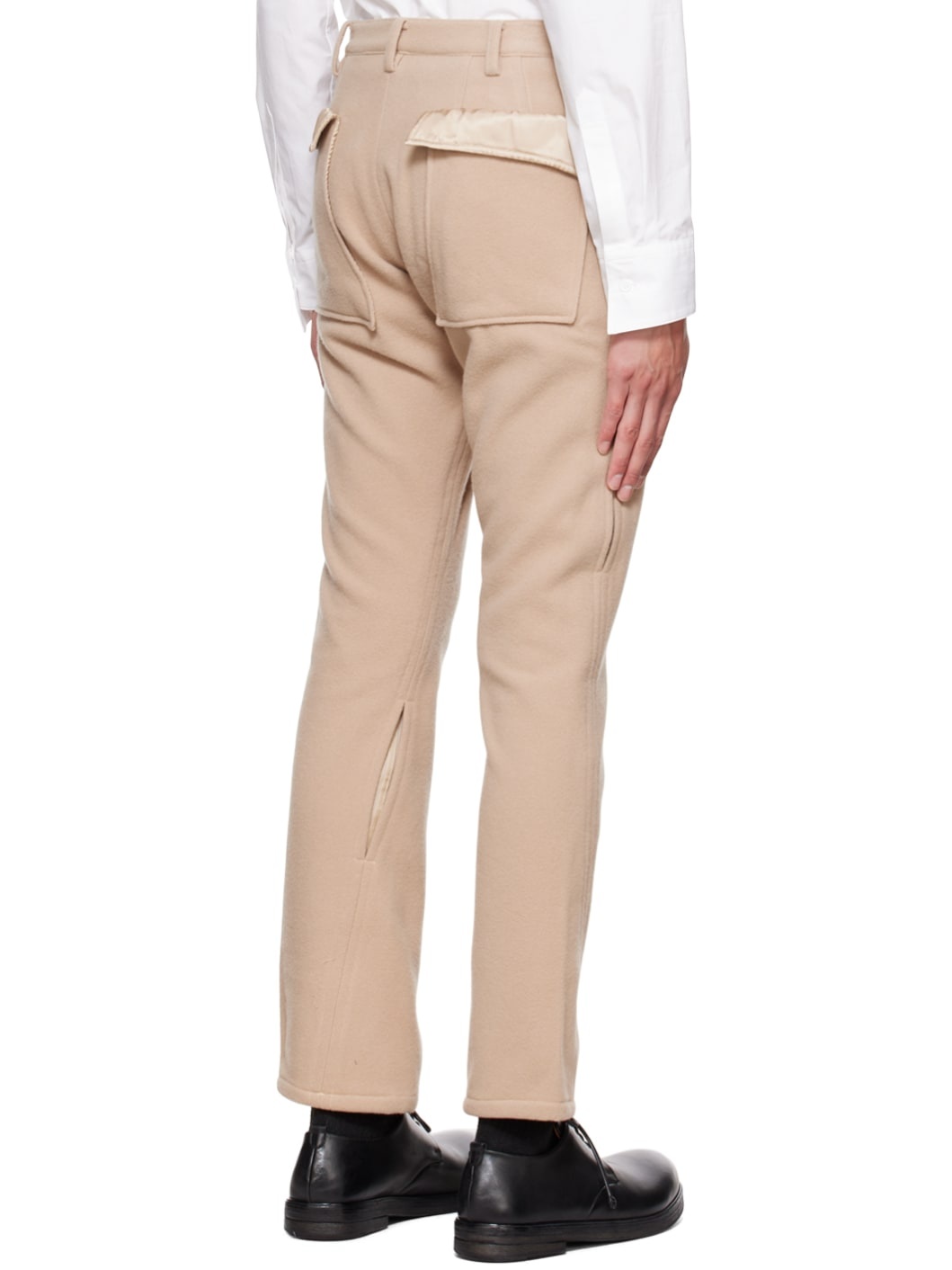 Beige Slim Trousers - 3