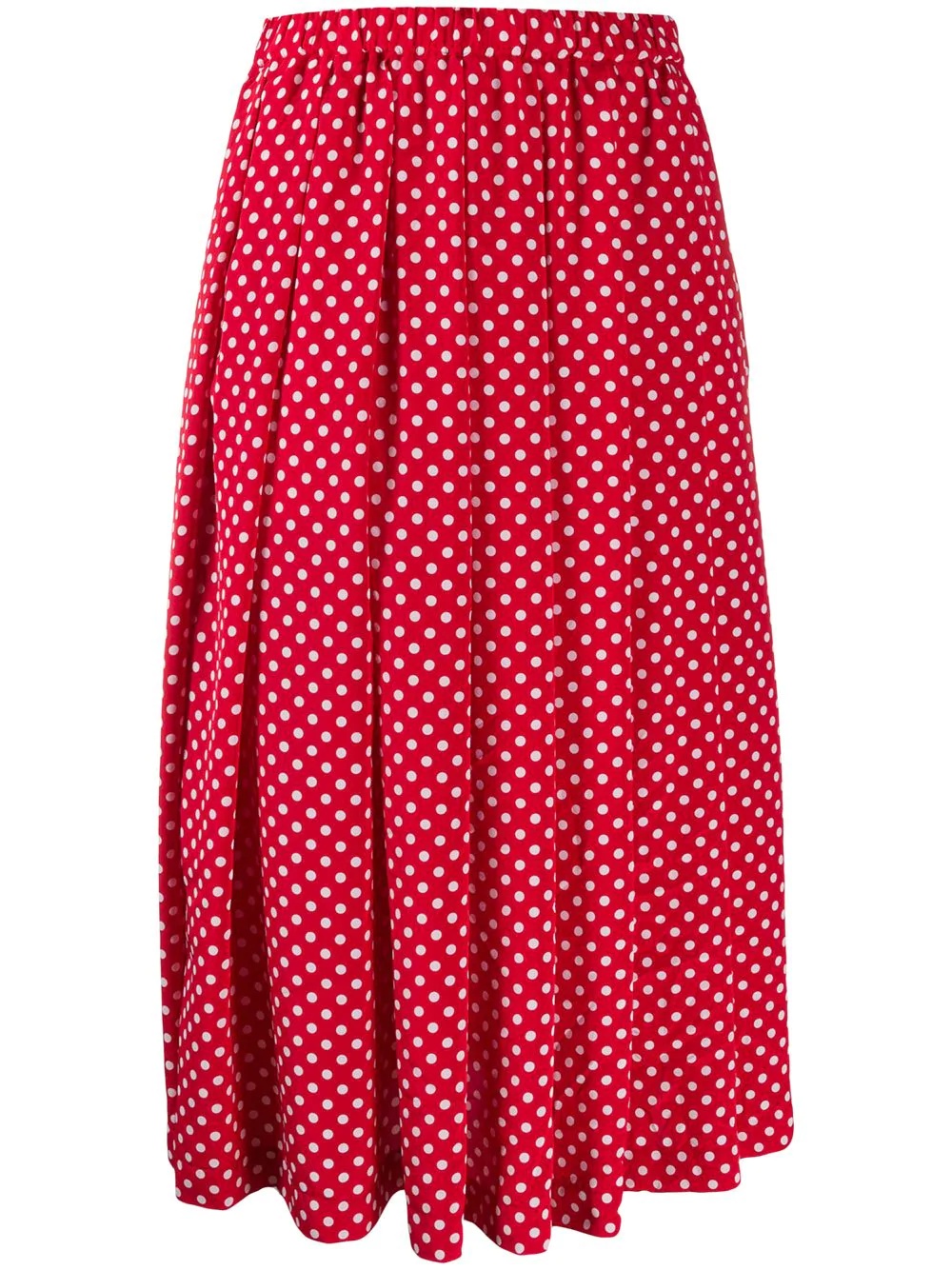 polka dot pleated skirt - 1