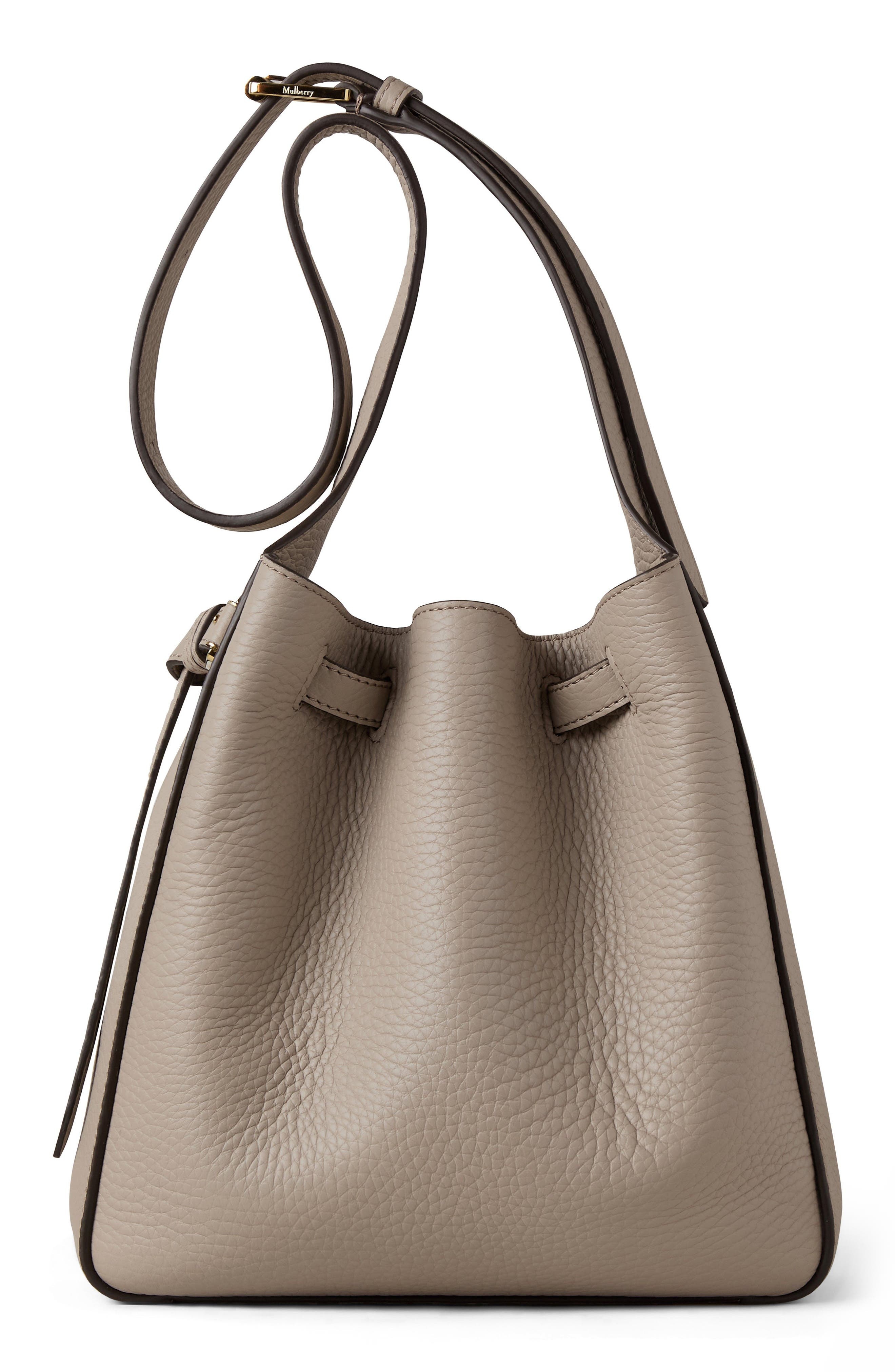 Mulberry Small Lyra Leather Bucket Bag in Cashmere Taupe at Nordstrom - 1