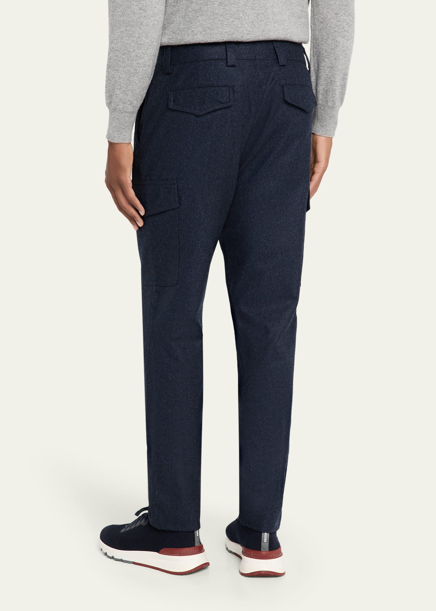 Men's Virgin Wool Cargo Pants - 3