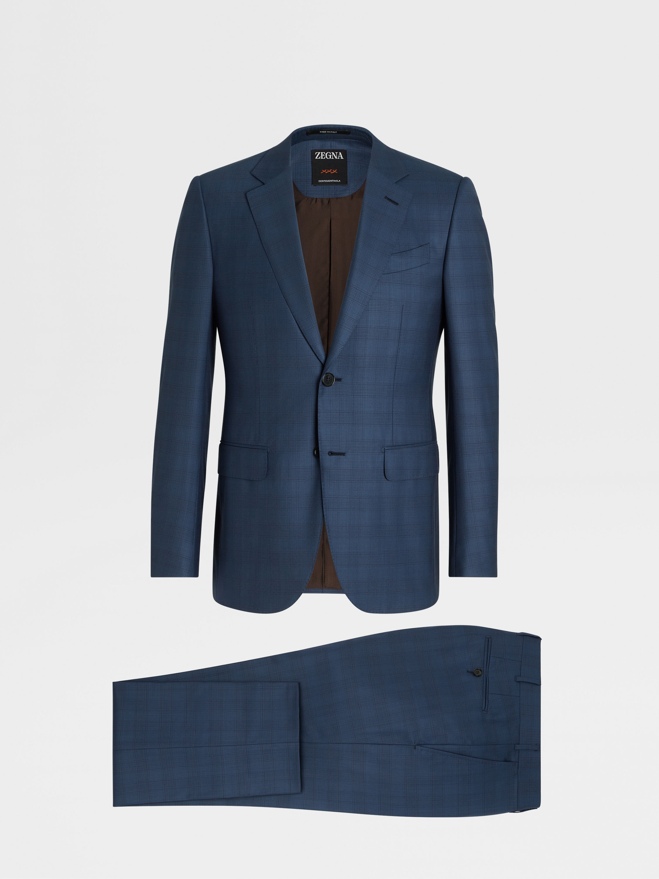 BLUE CENTOVENTIMILA WOOL SUIT - 1