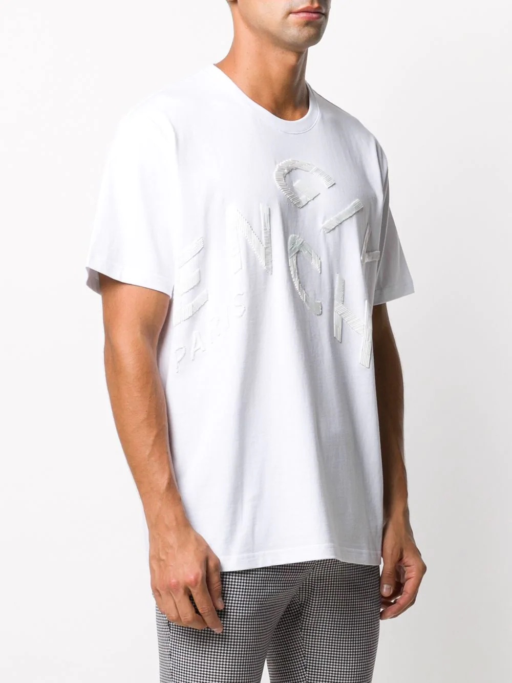 refracted oversized embroidered logo T-shirt - 3