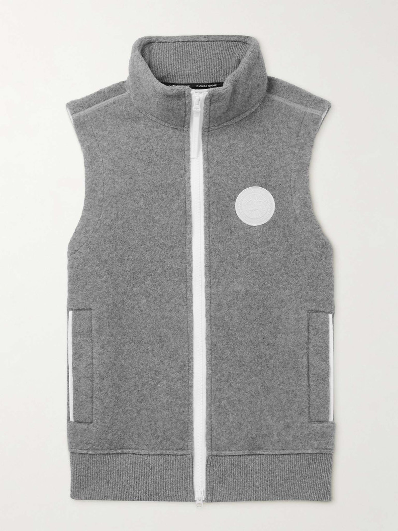 Mersey Logo-Appliquéd Recycled Wool-Blend Fleece Gilet - 1