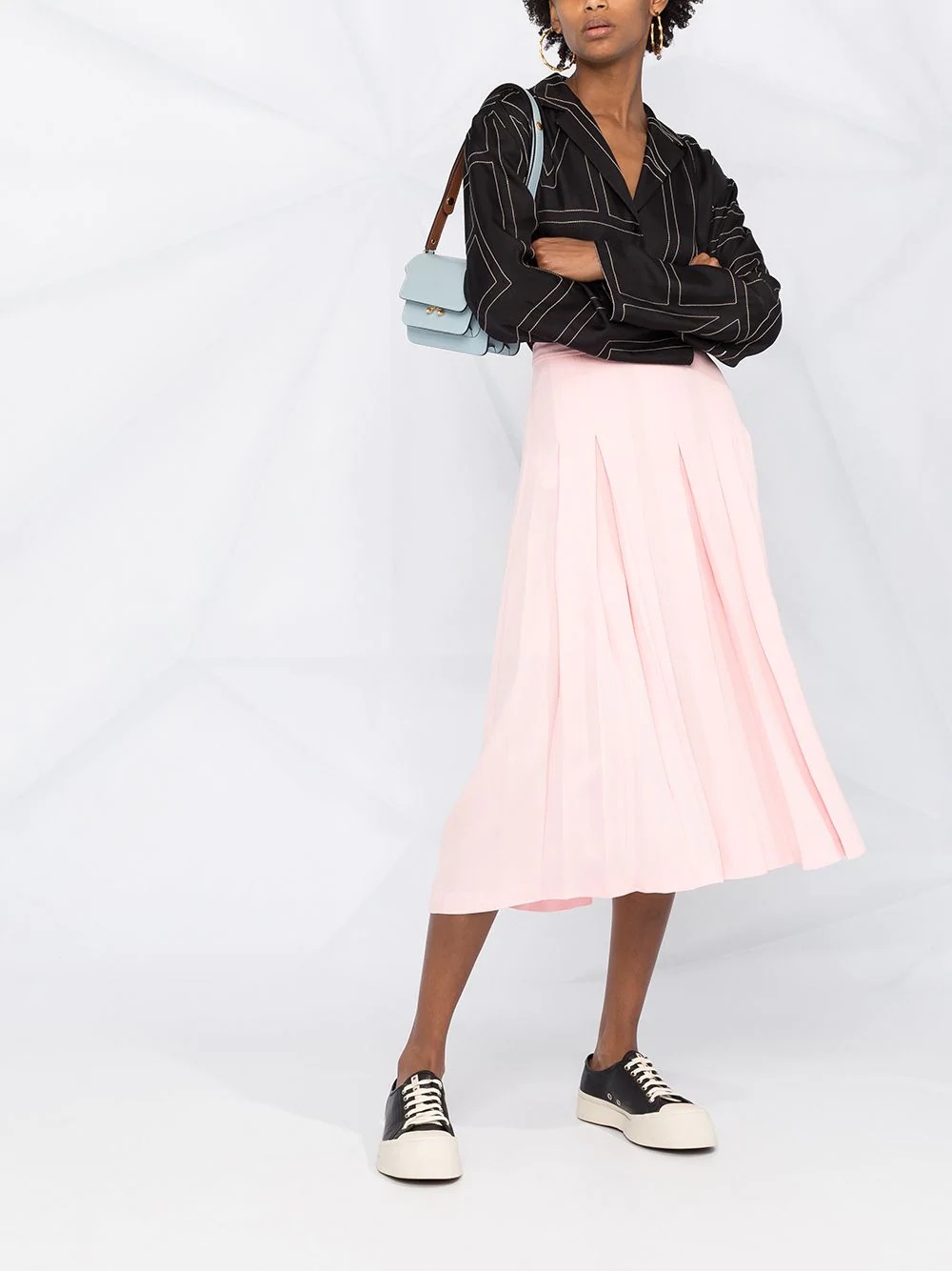 pleated midi skirt - 2