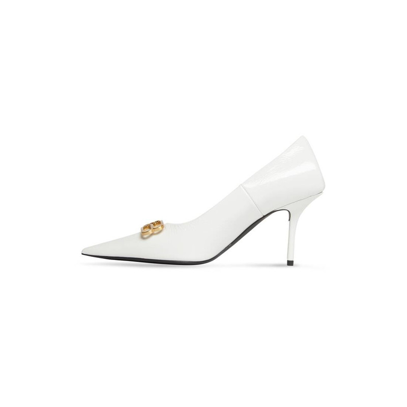 BALENCIAGA Women's Square Knife Bb 80mm Pump  in White outlook