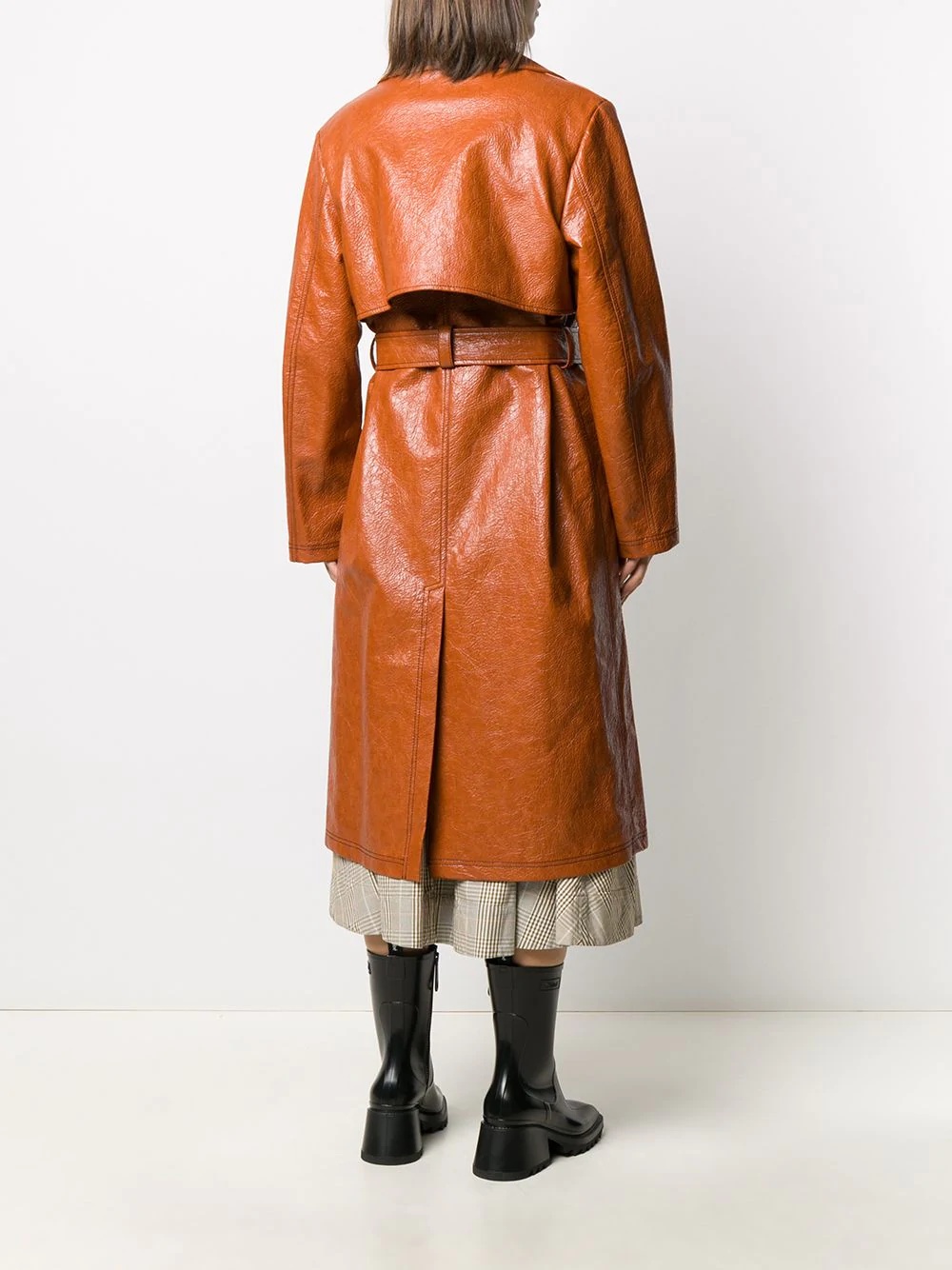 belted trench coat - 4