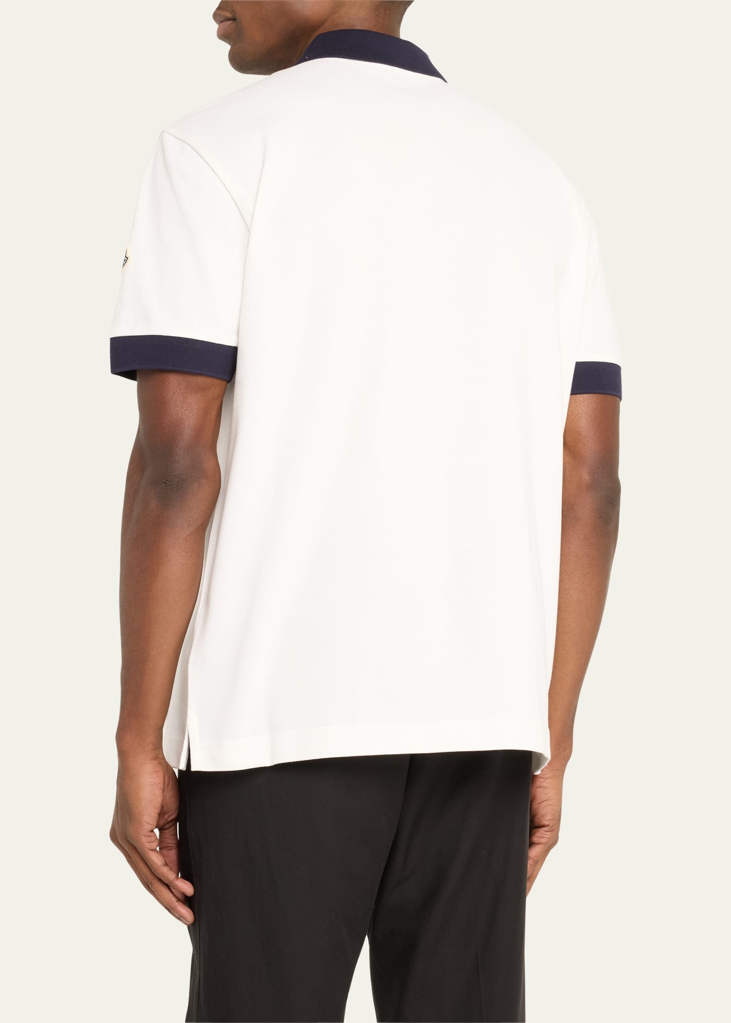 Men's Contrast-Trim Knit Polo Shirt - 2