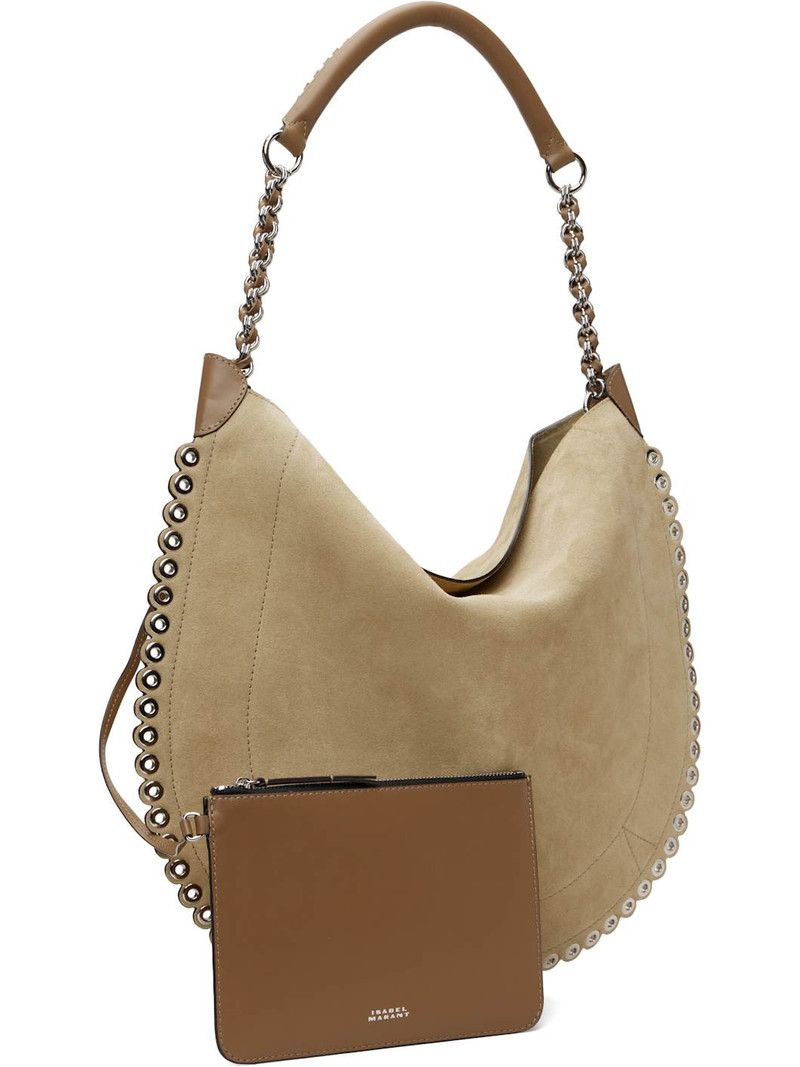 Isabel Marant Beige Oskan Soft Shoulder Bag outlook