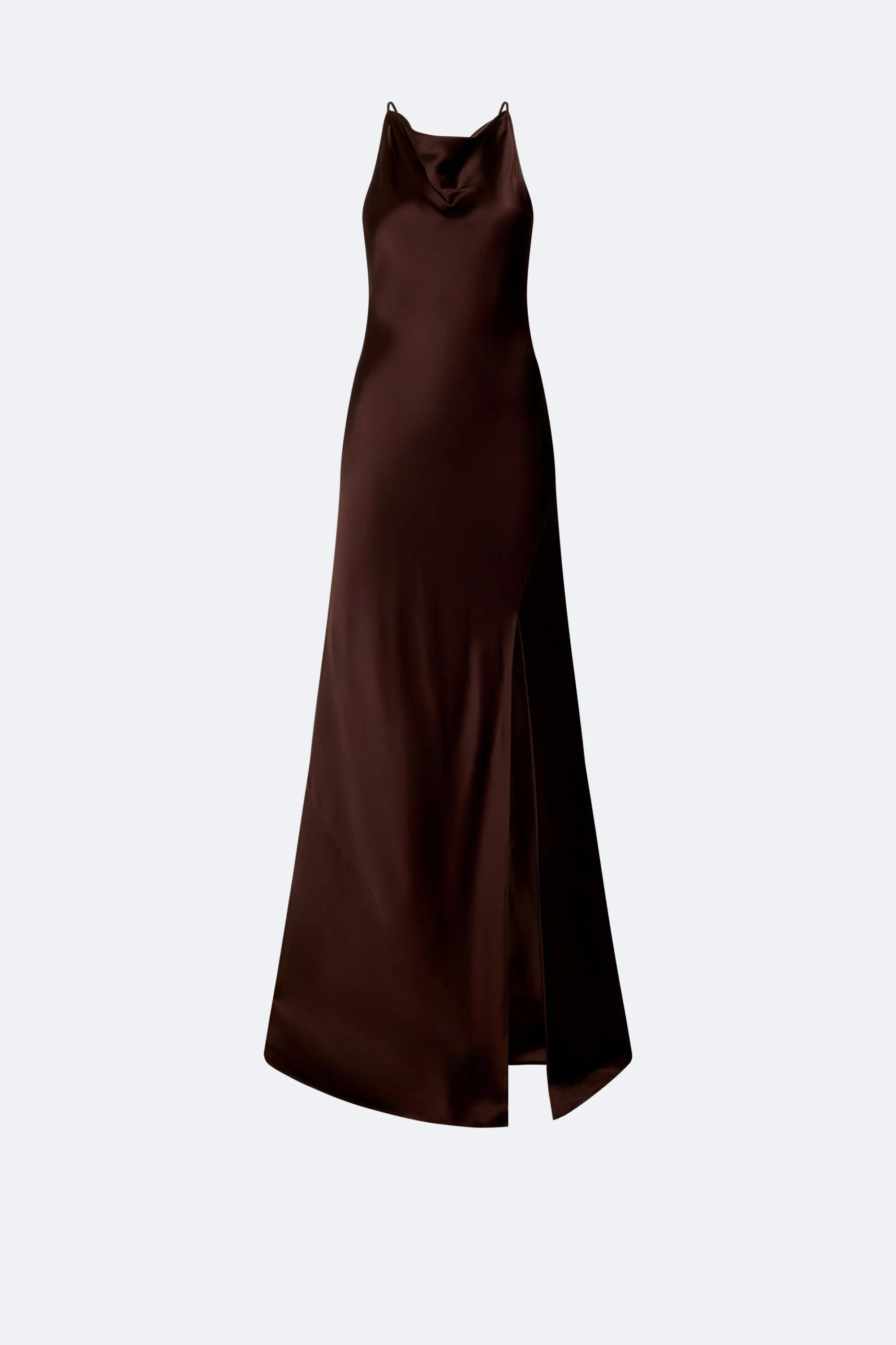 Satin Halter Gown - 1