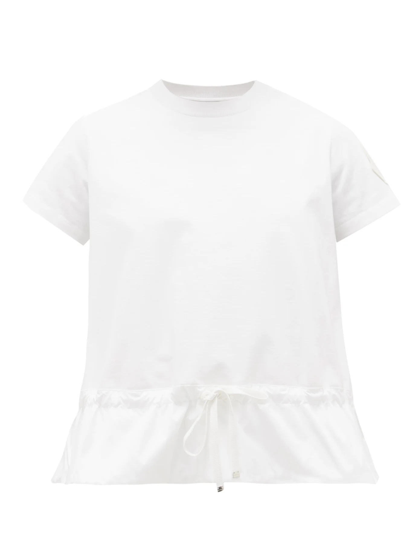 Logo-patch soft-shell peplum T-shirt - 1