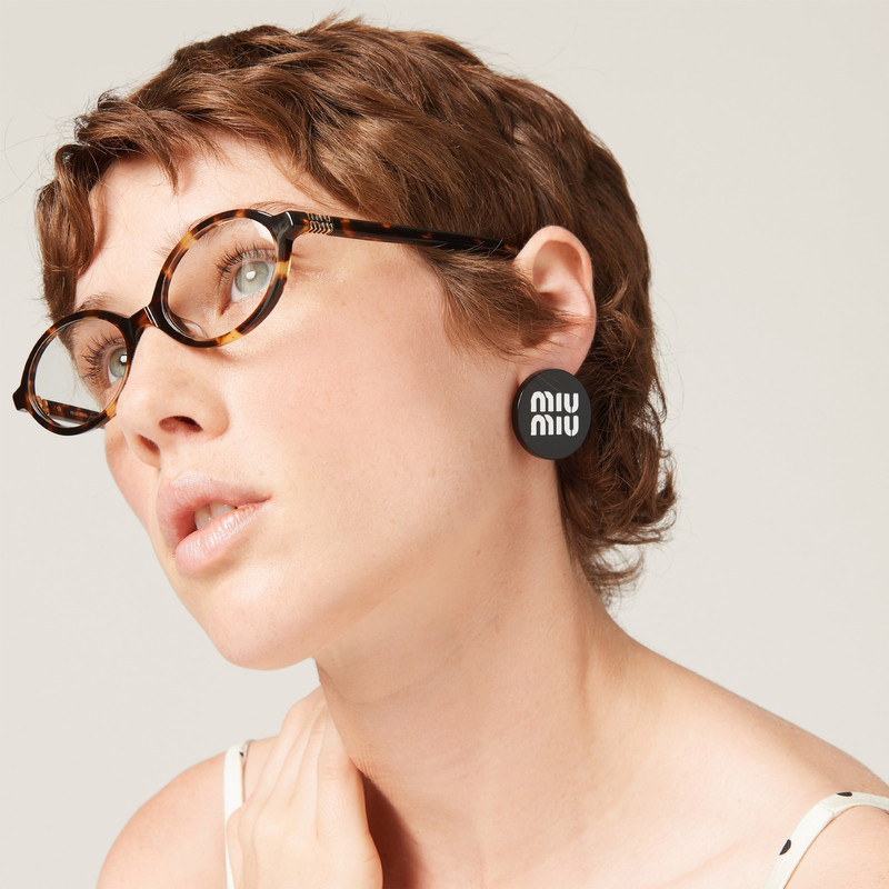 Miu Miu Plexiglas earrings outlook