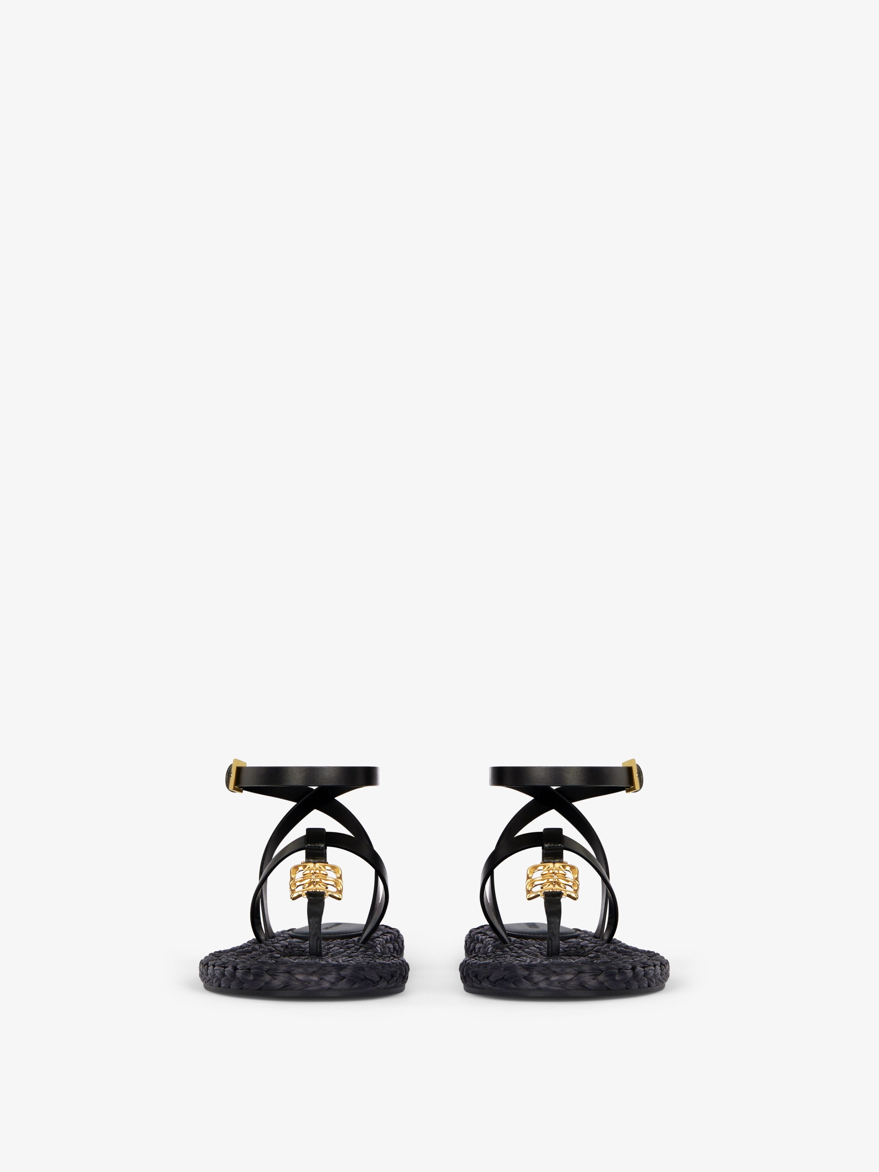 4G LIQUID TONG SANDALS IN RAFFIA - 2