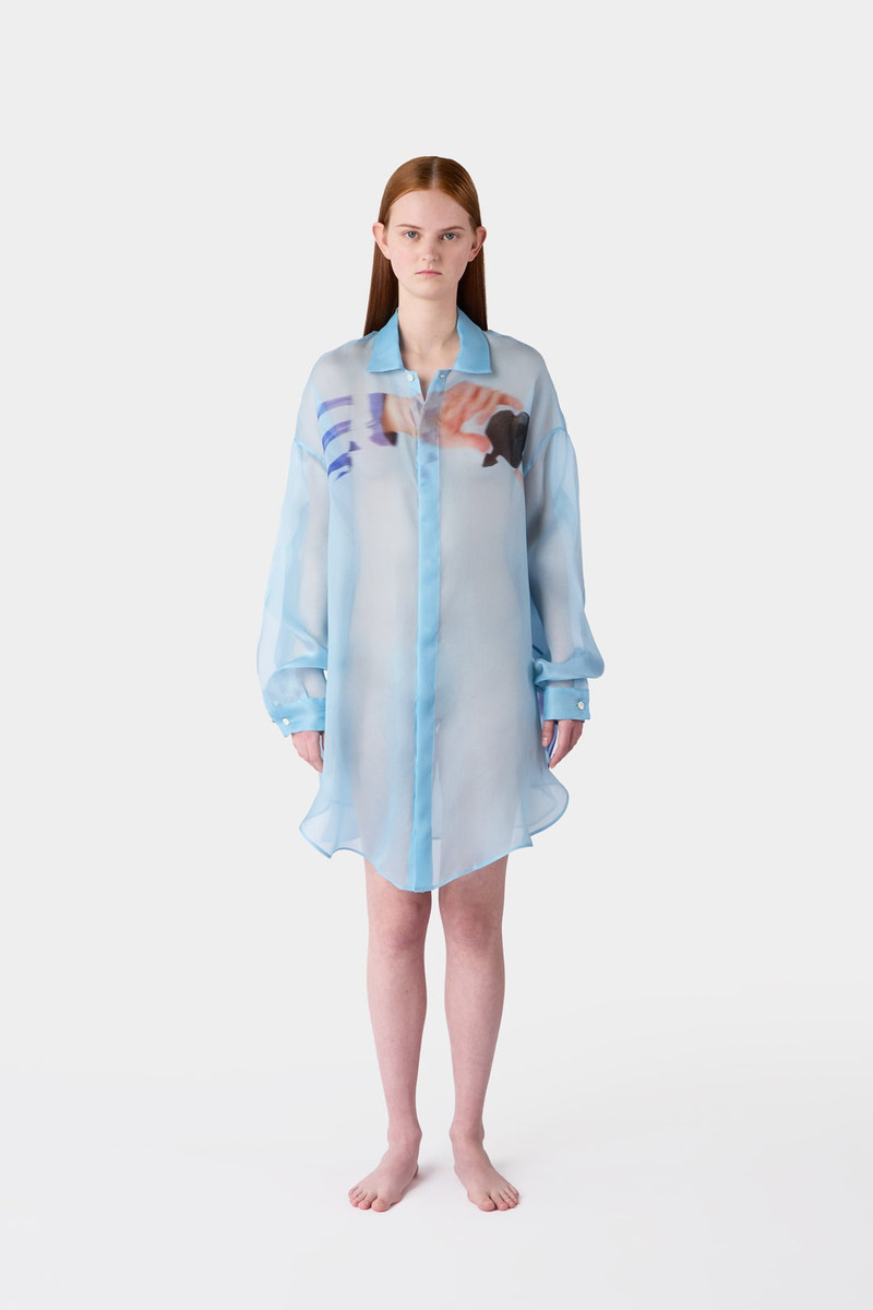 'CUORE DI PIETRA' MEGA OVER SHIRT / azure 6