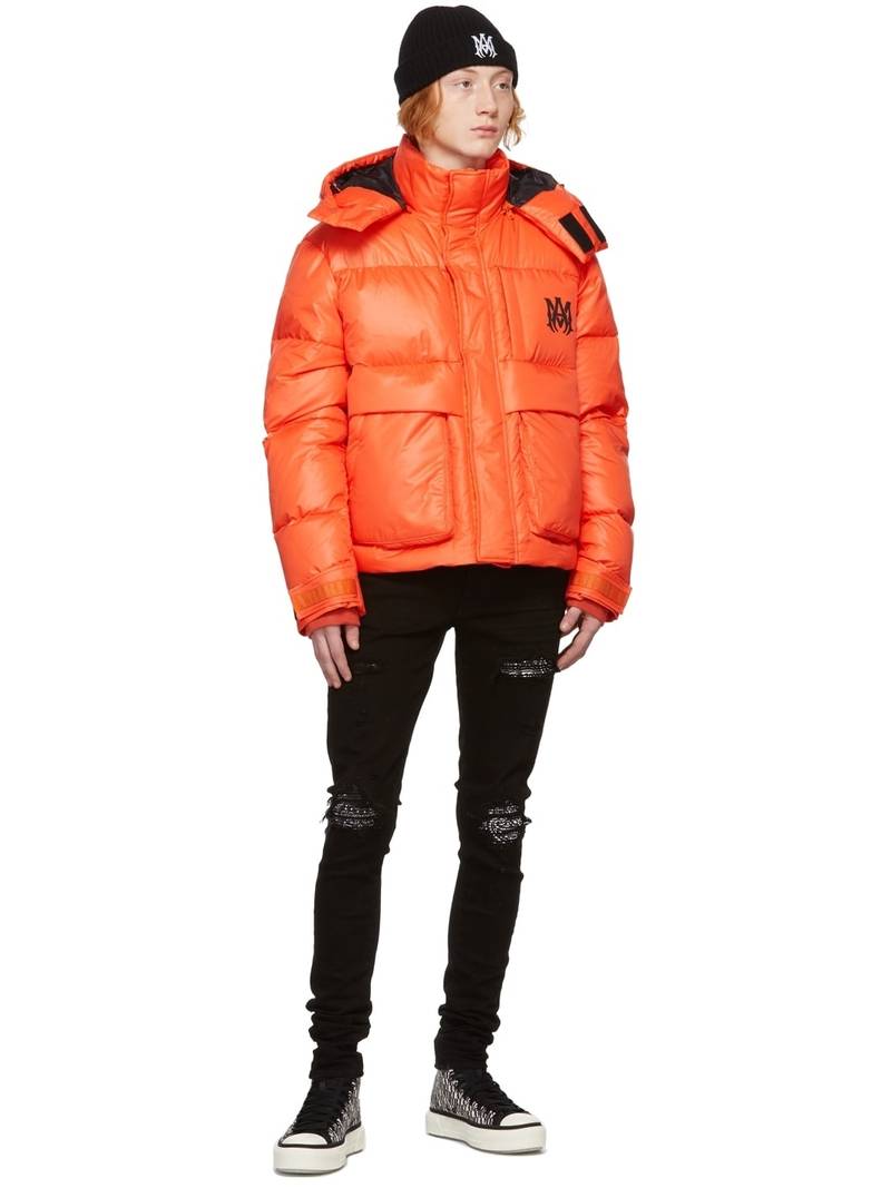 AMIRI Orange Down Puffer Jacket outlook