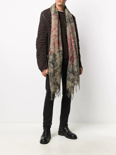 UMA WANG graphic print scarf outlook