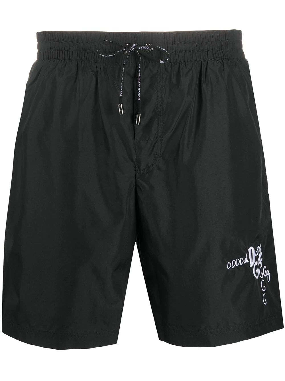 embroidered logo swimming trunks - 1