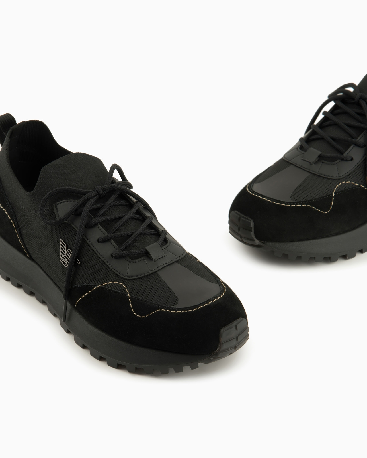 Knit sneakers with suede details - 5