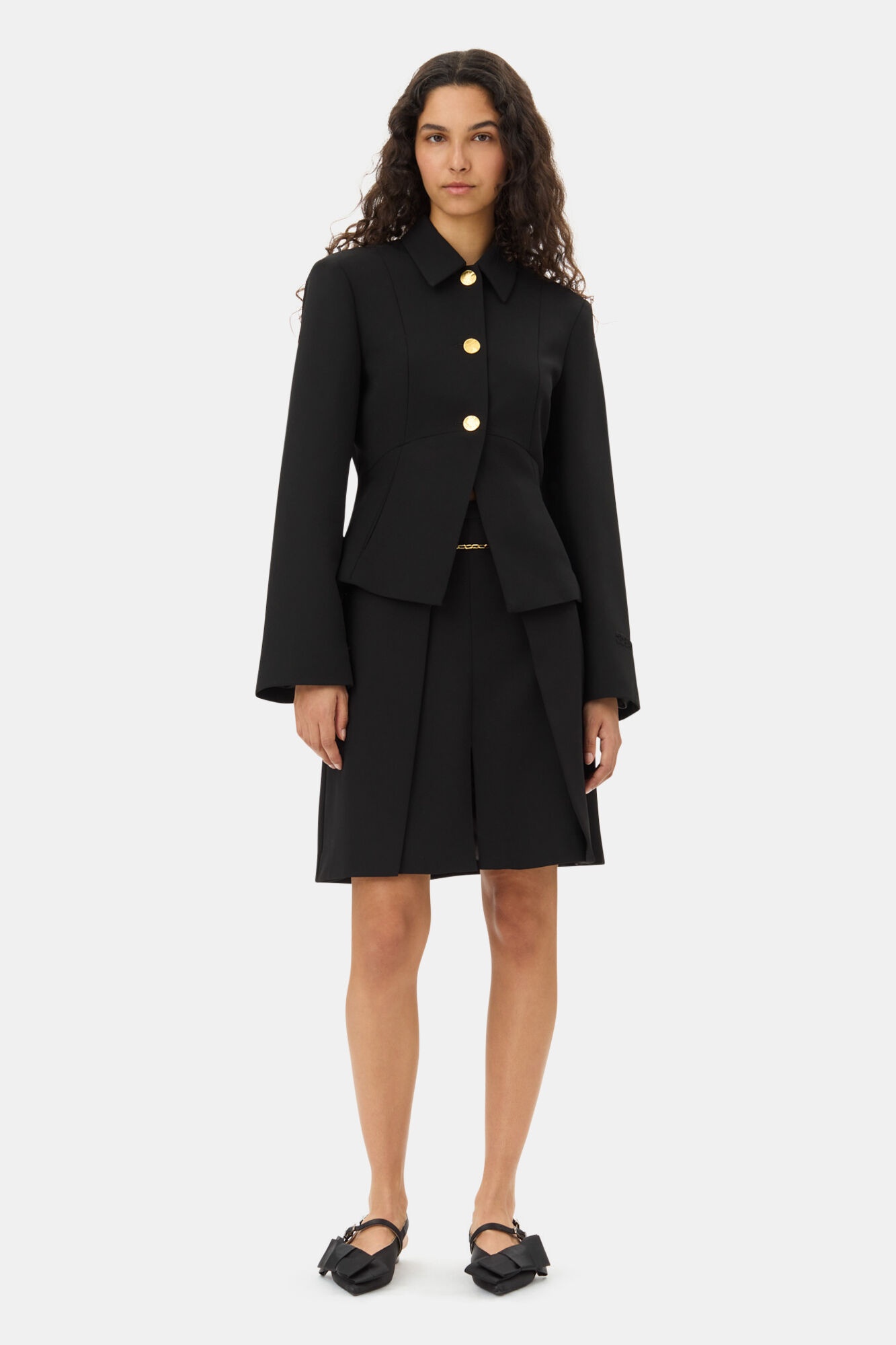 BLACK LIGHT TWILL SUITING BLAZER - 3