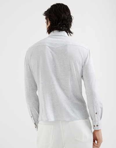Brunello Cucinelli Linen and cotton jersey western shirt outlook