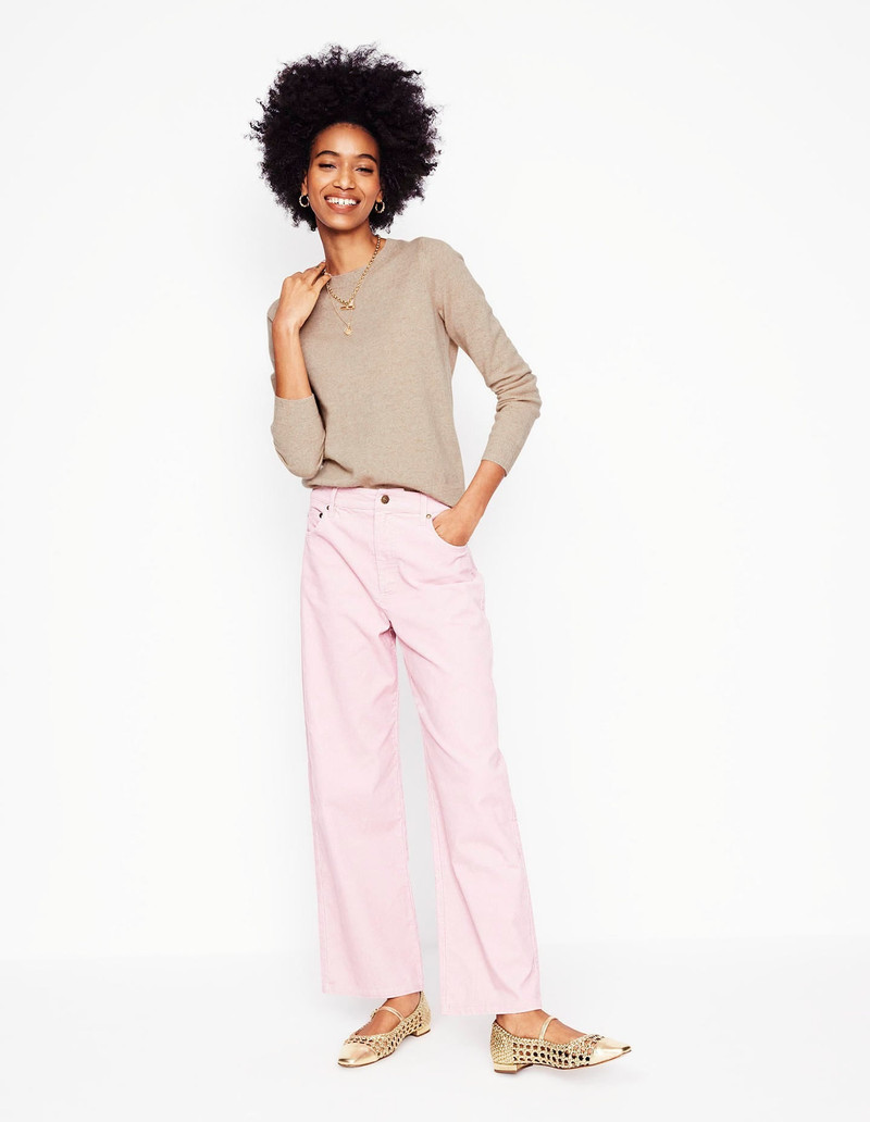 Eva Cashmere Crew Neck Sweater-Chinchilla Melange 5