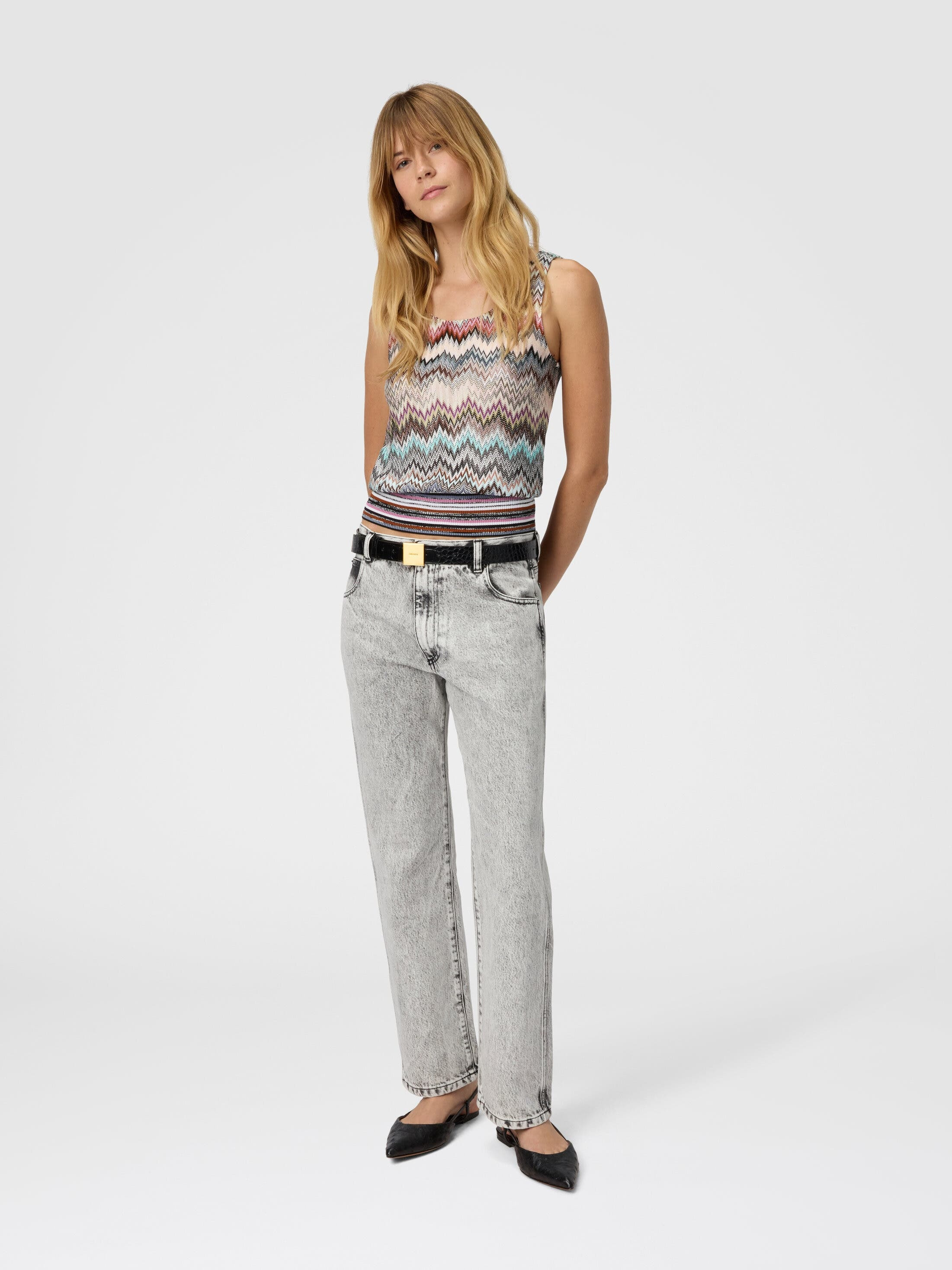Missoni Sleeveless Top In Viscose With Zigzag Pattern in Multicoloured at Nordstrom - 2
