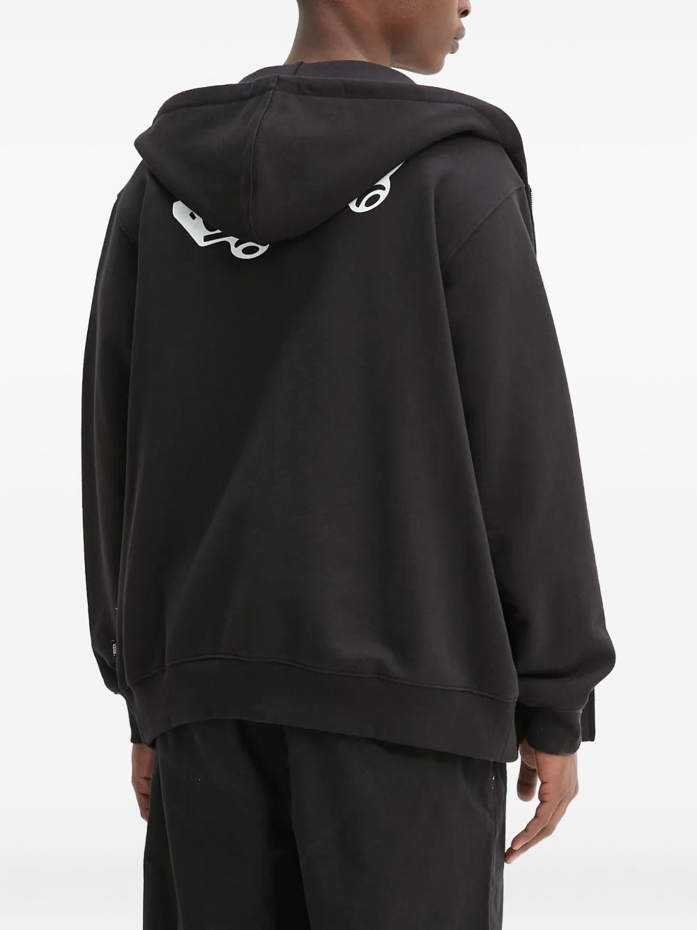 logo-print zip-up hoodie - 3