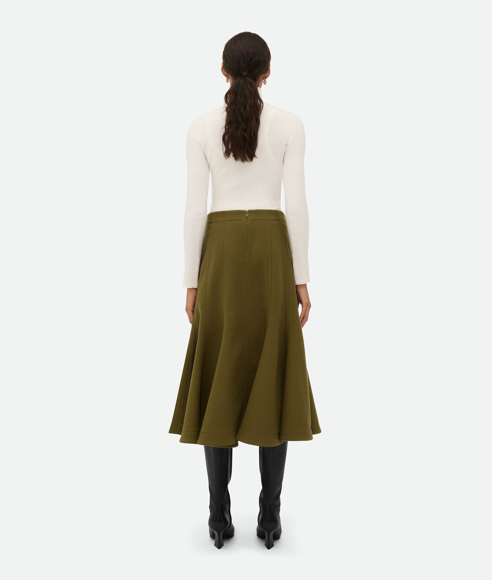 Wool Crepe Skirt - 3
