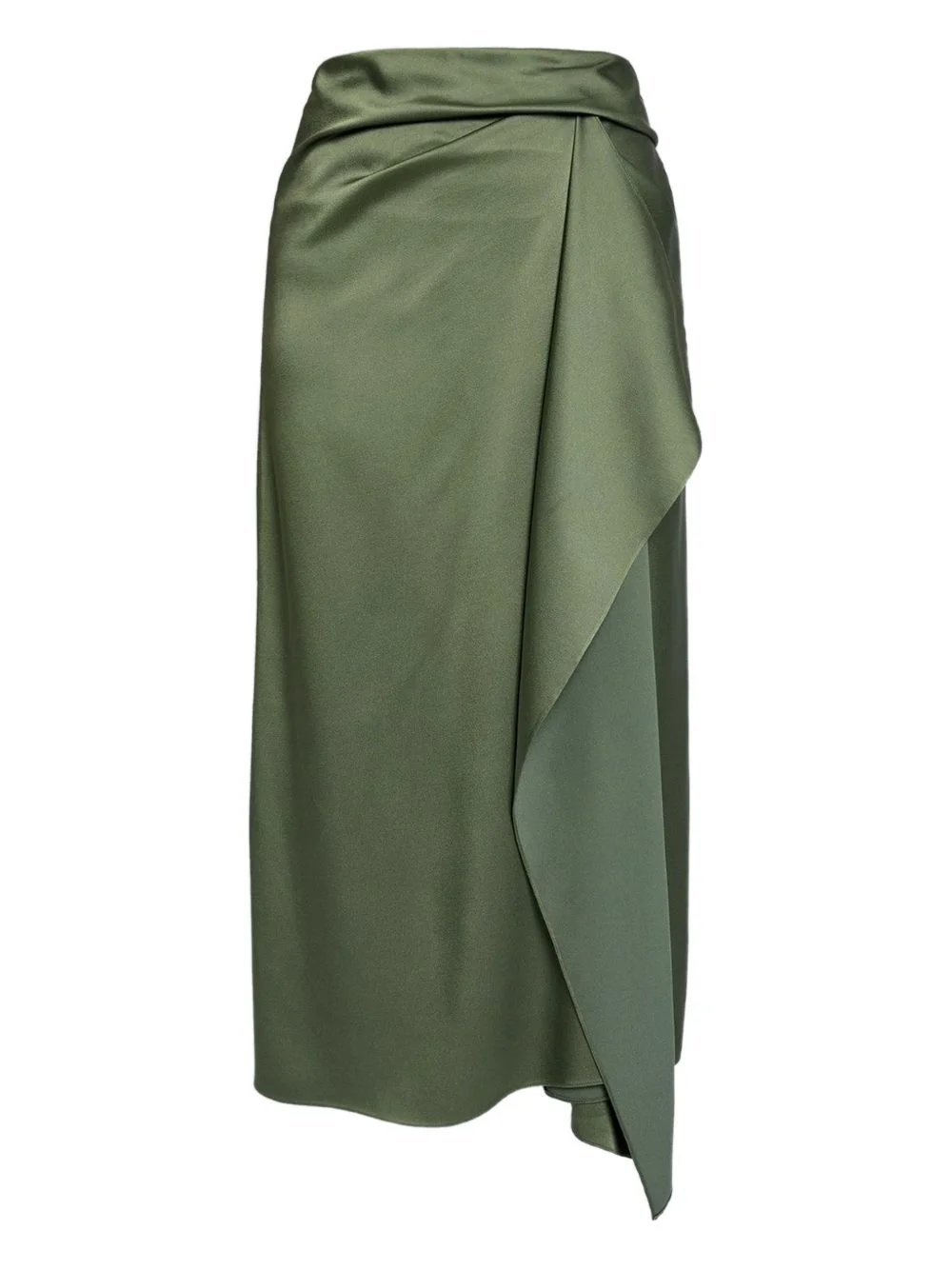 draped-detail midi skirt - 1
