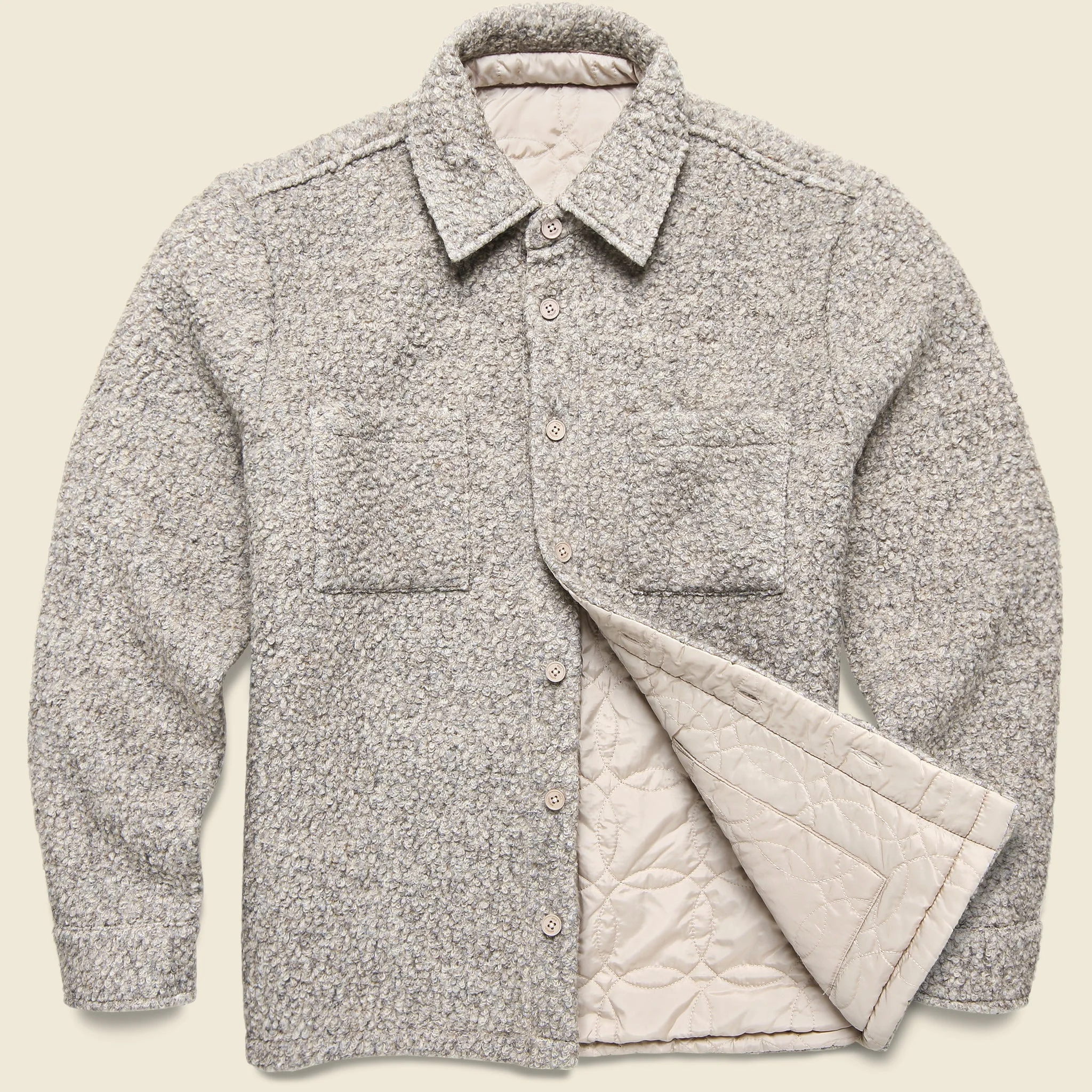 Mount Reversible Overshirt - Bobble Wool Natural - 1