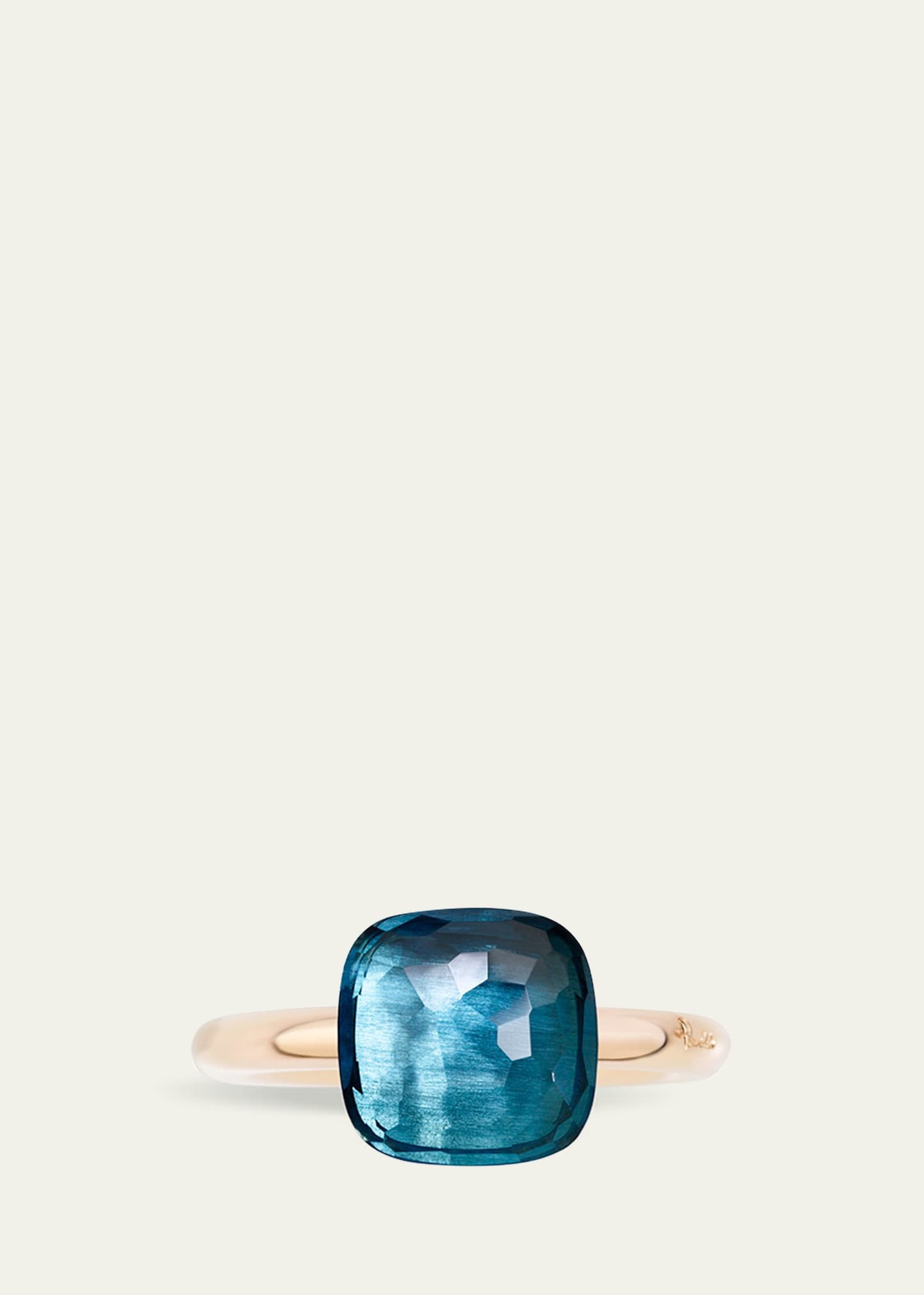 Nudo Classic 18K Rose Gold London Blue Topaz Ring - 2