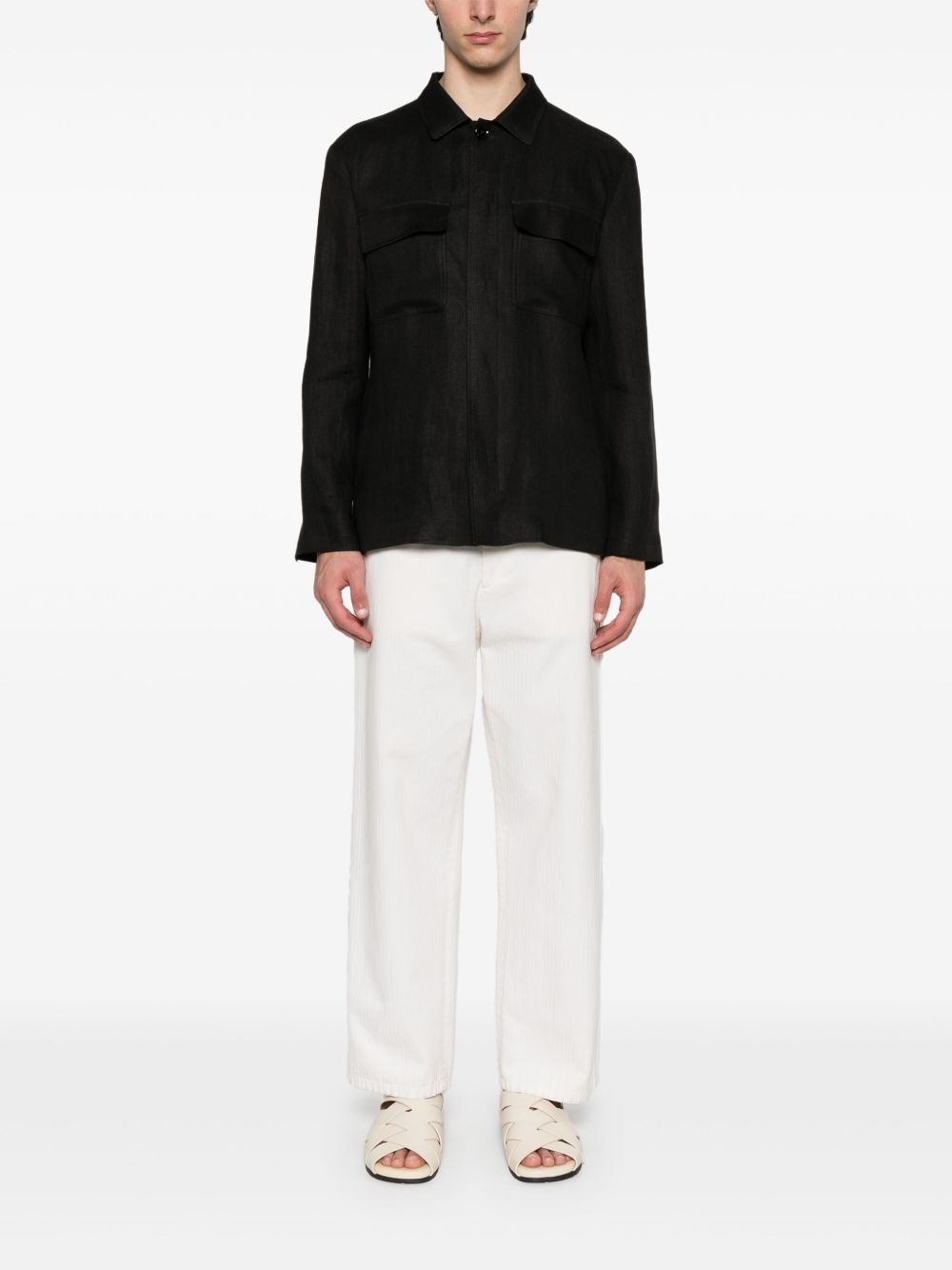 linen overshirt - 2