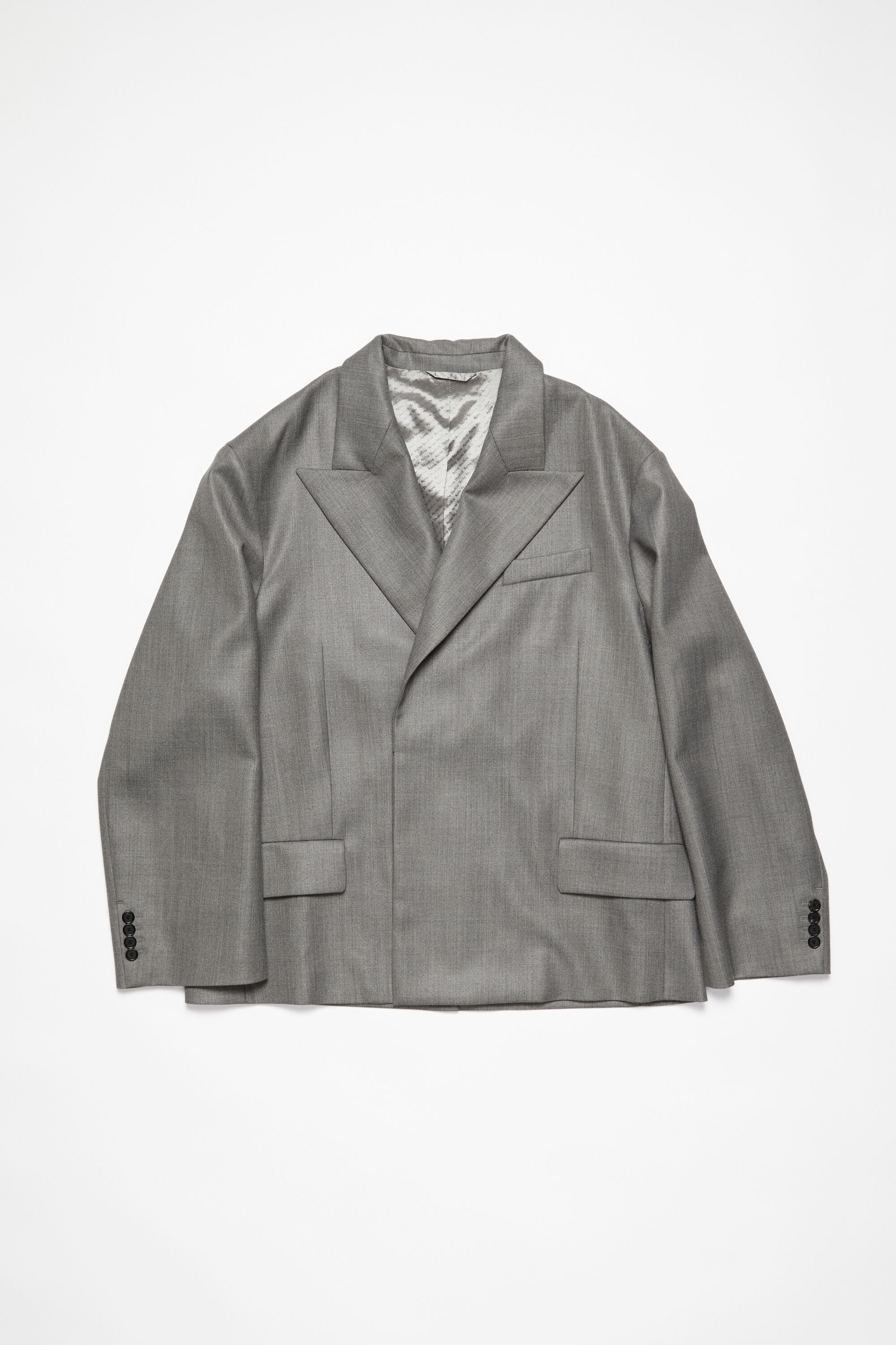 Relaxed fit suit jacket - Vintage grey melange - 7