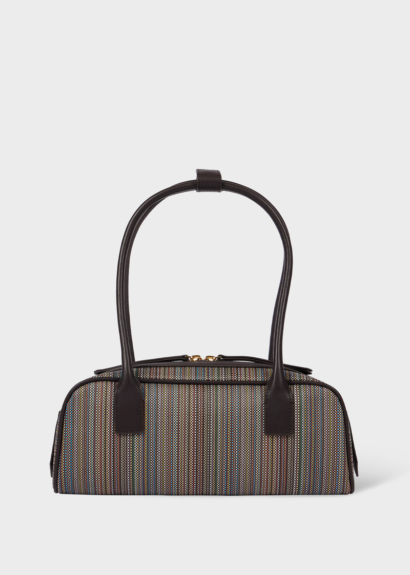 Women’s Signature Stripe Coated Canvas ‘Agatha’ Bag 1