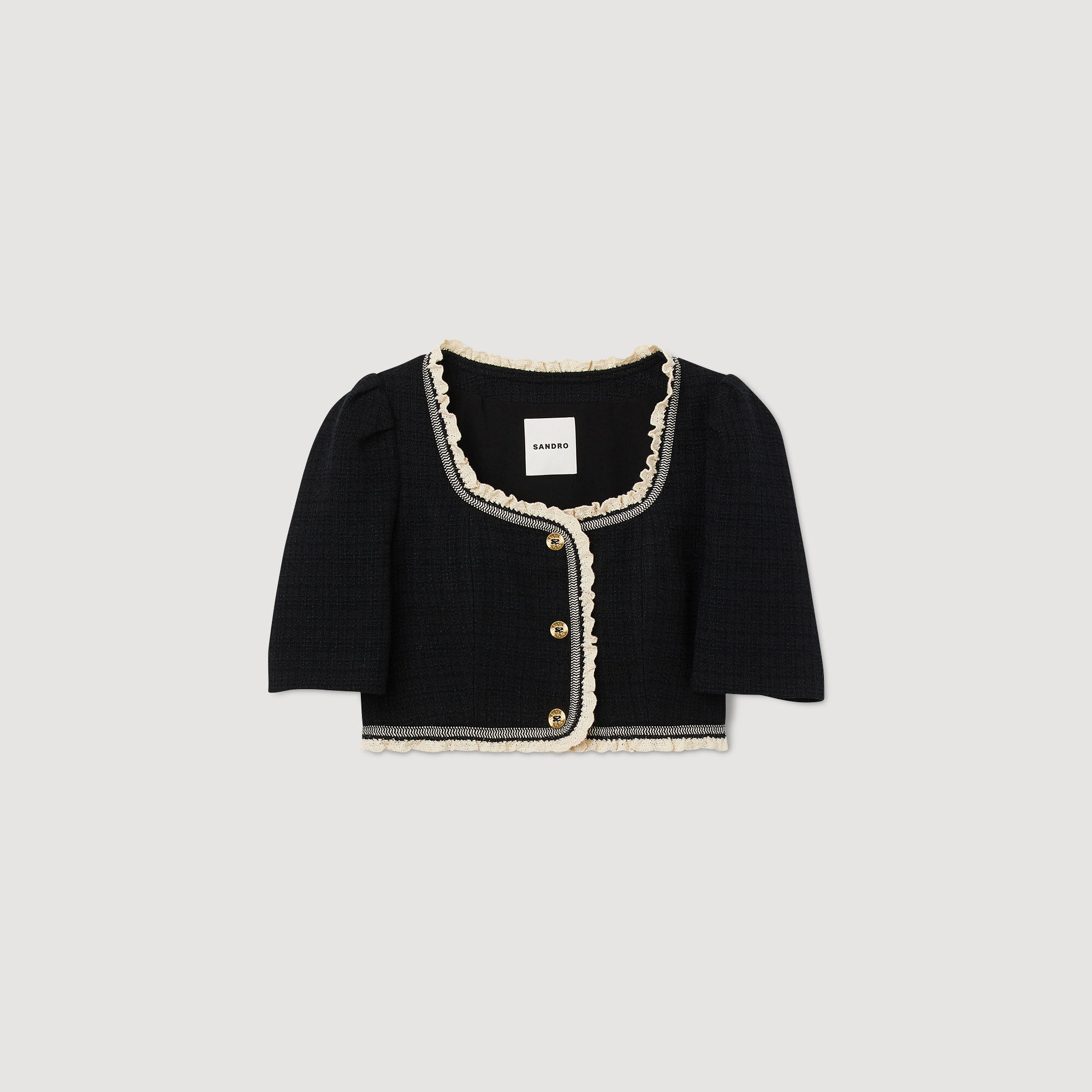 TWEED CROPPED TOP - 1