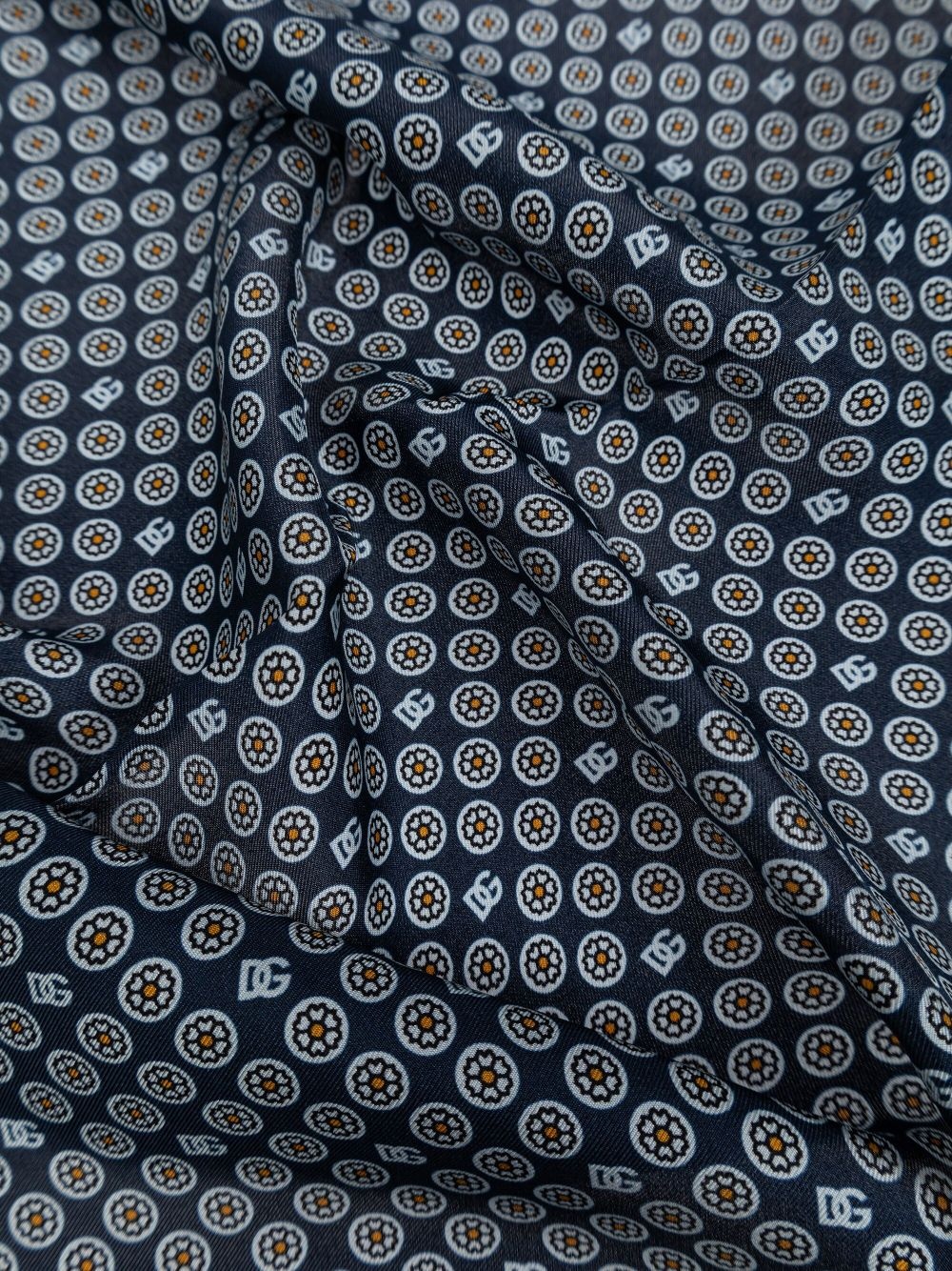 floral-pattern silk scarf - 2