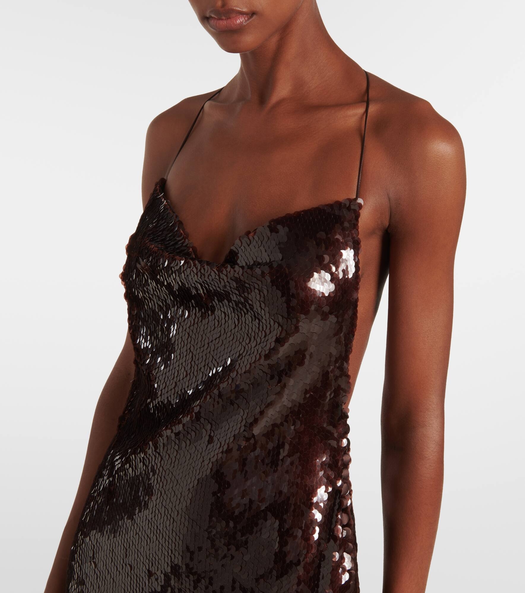 Sequined draped gown - 4