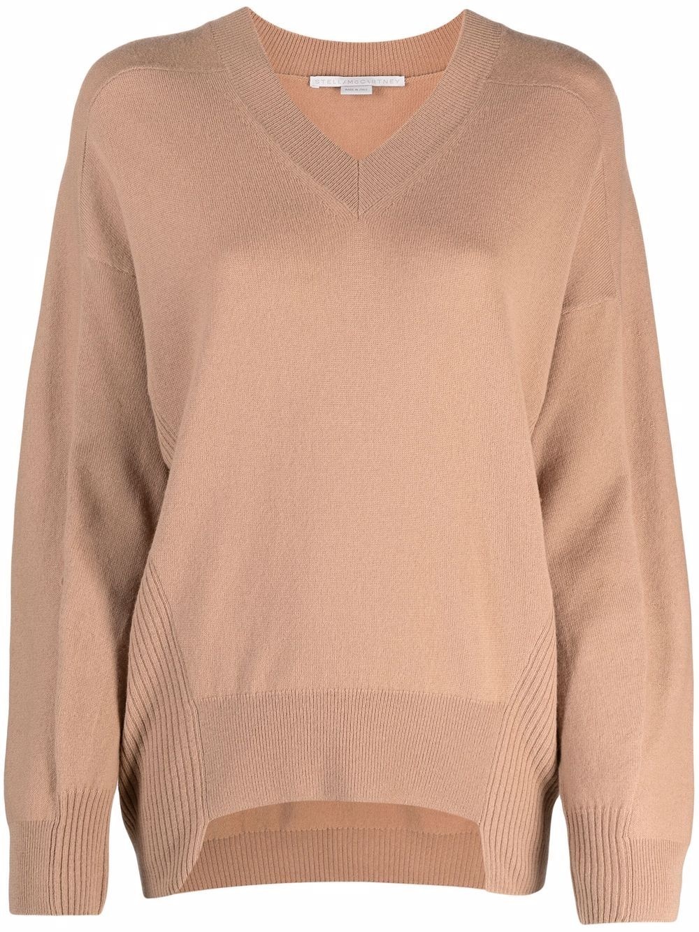 V-neck virgin wool jumper - 1