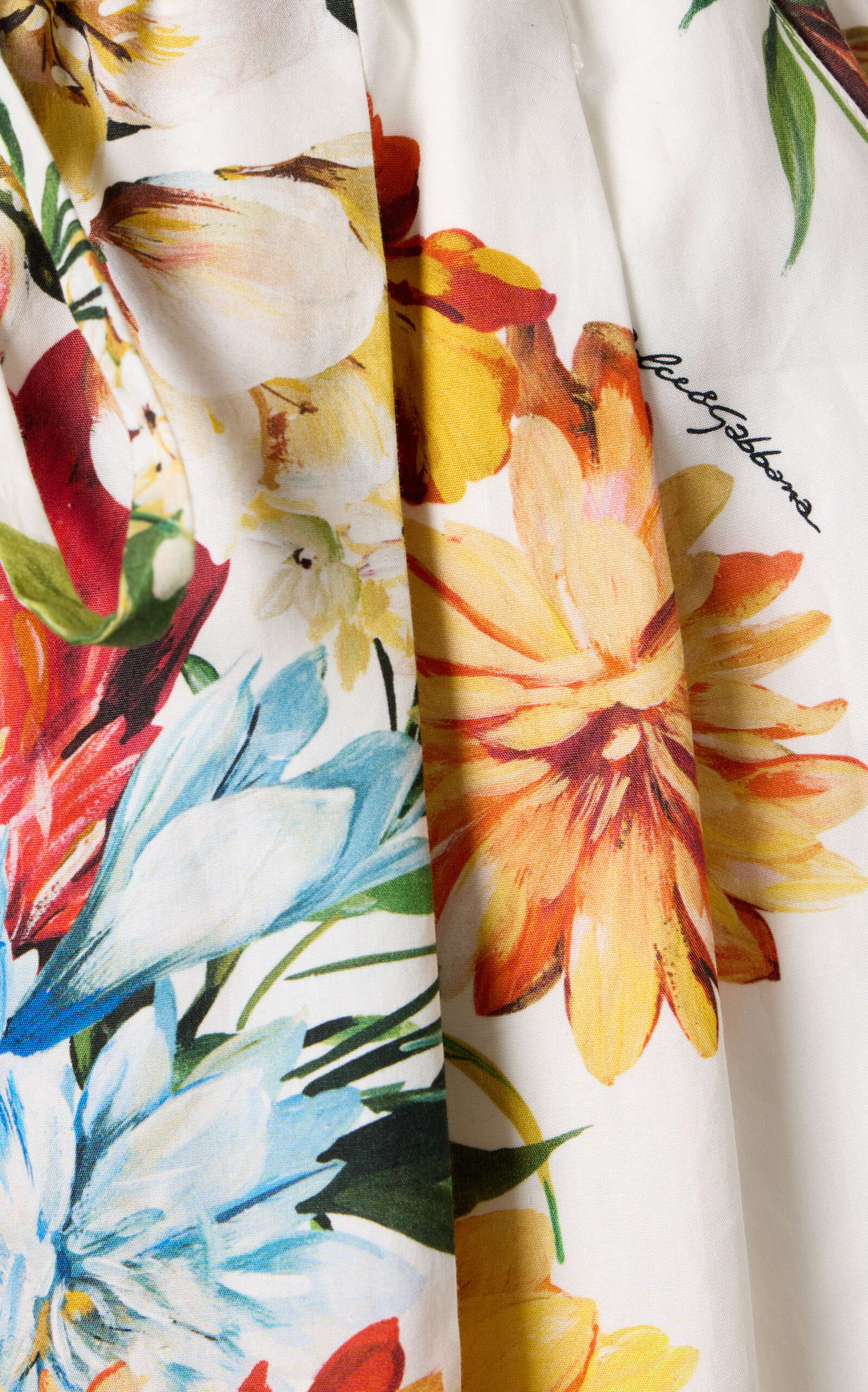 Floral Cotton Wide-Leg Pants floral - 5