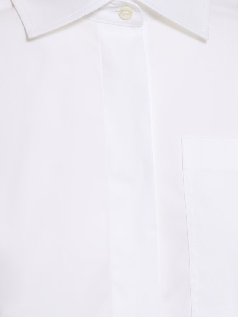 Stretch cotton poplin shirt - 4