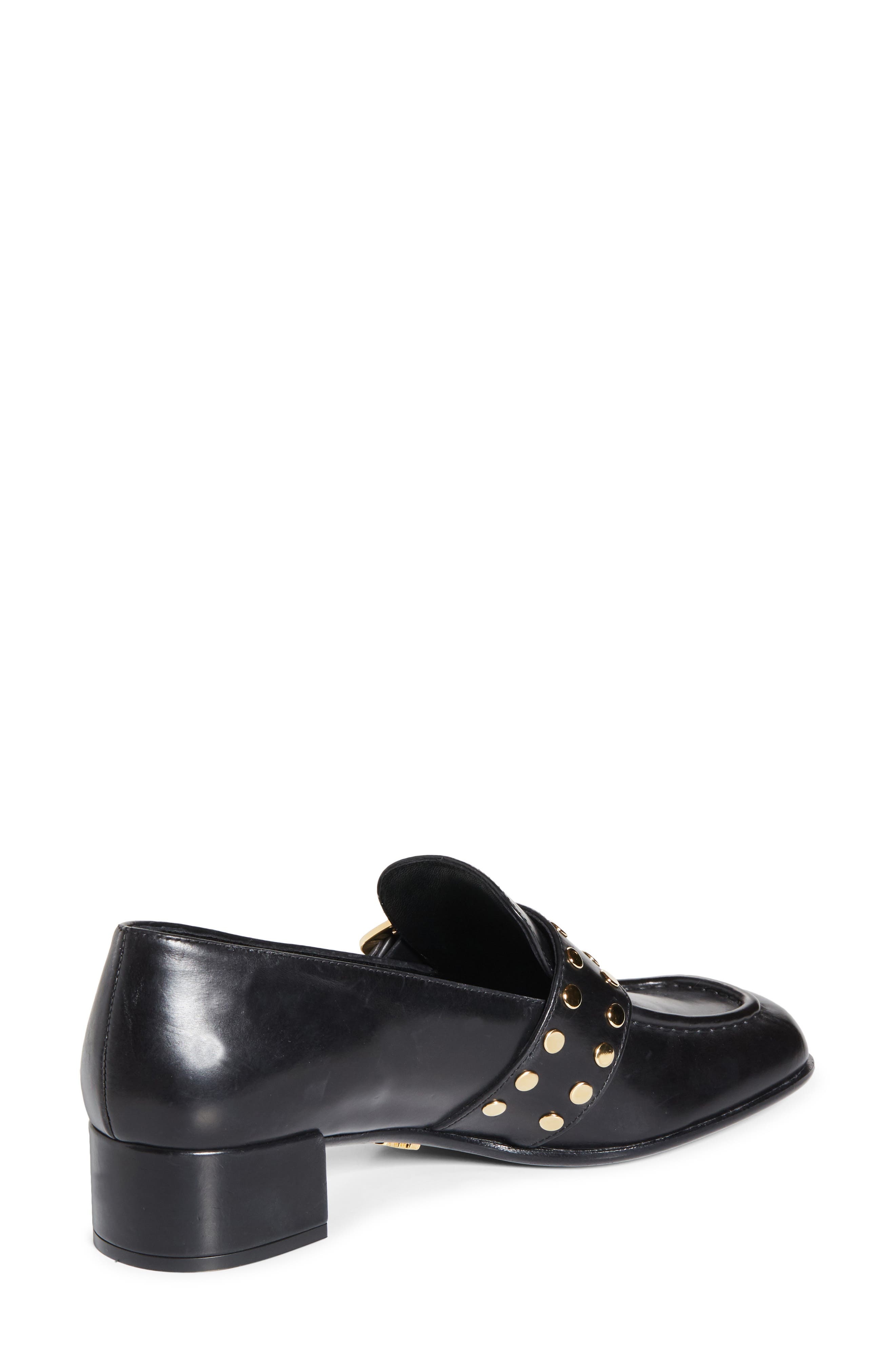 Prada Modellerie Stud Loafer Pump in Nero at Nordstrom - 2