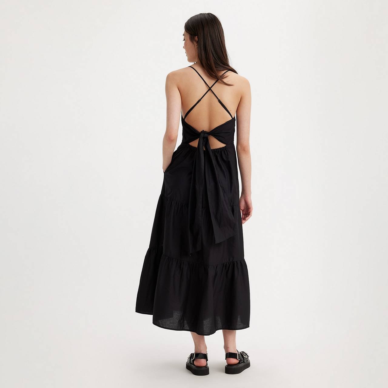 MAXI TIERED SLIP DRESS - 3