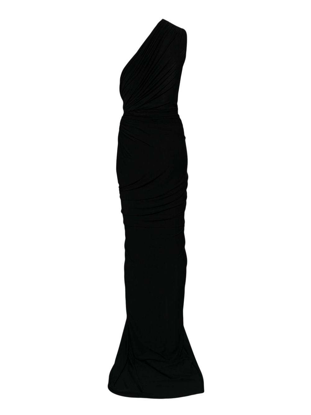 one-shoulder draped gown - 2