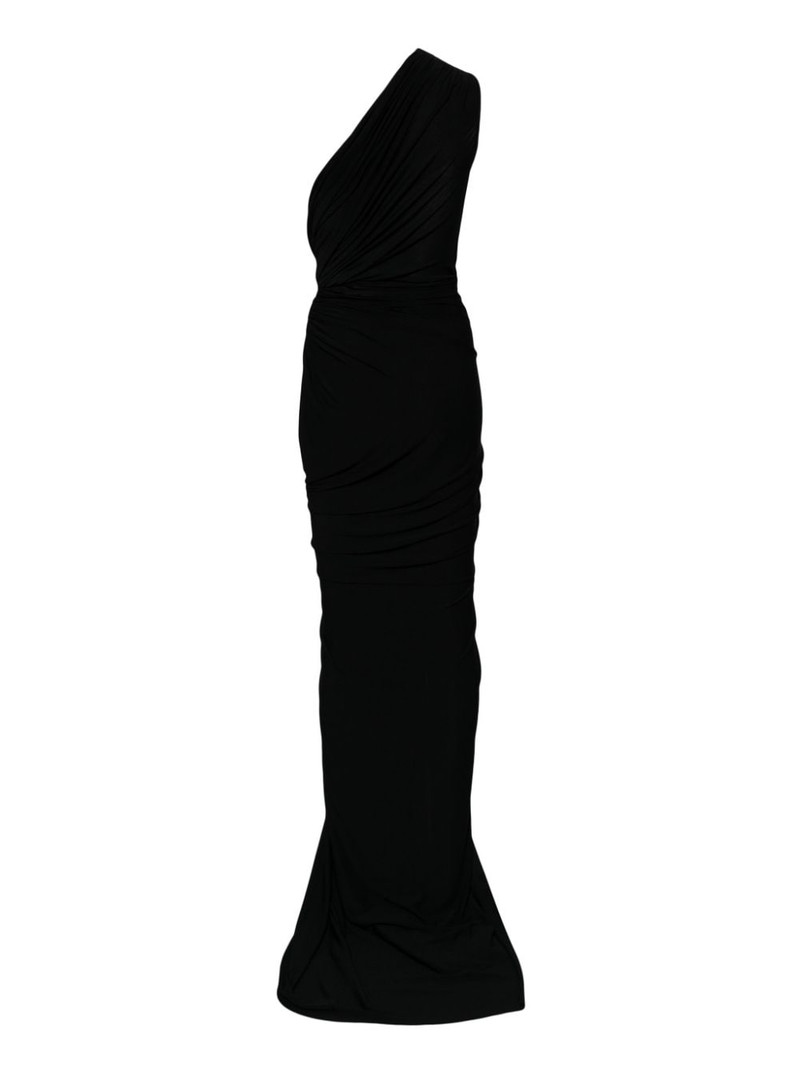 Rick Owens Lilies one-shoulder draped gown outlook