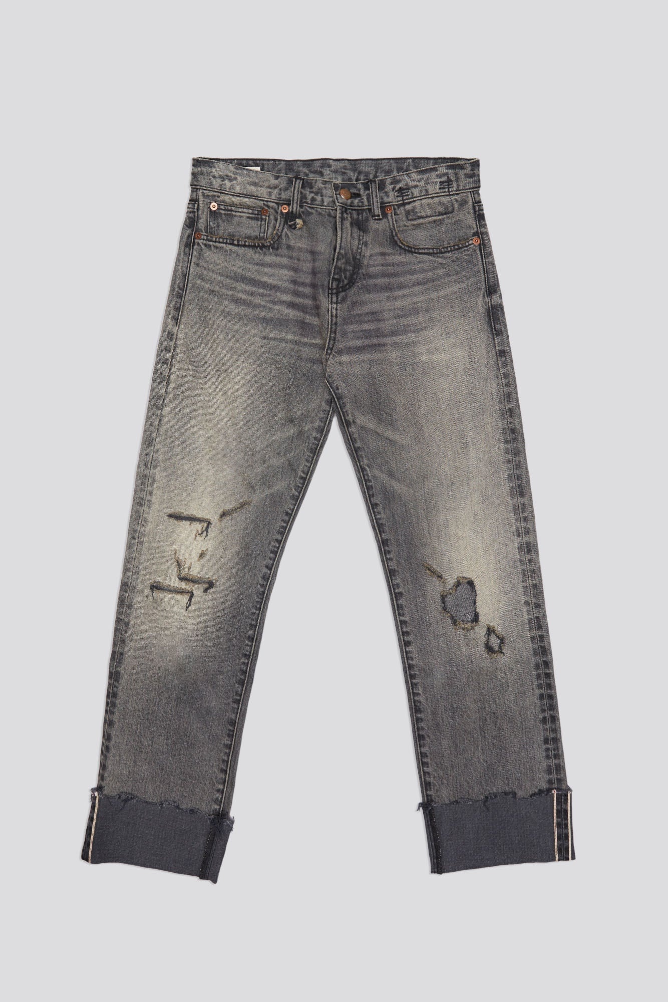 CUFFED ROMEO JEAN - HAYNE SELVEDGE BLACK - 5