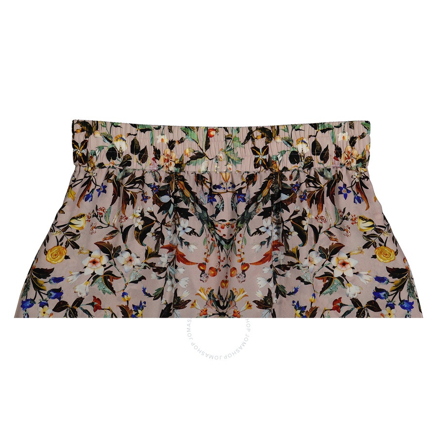 Burberry Ladies Floral Print Silk Shorts - 7